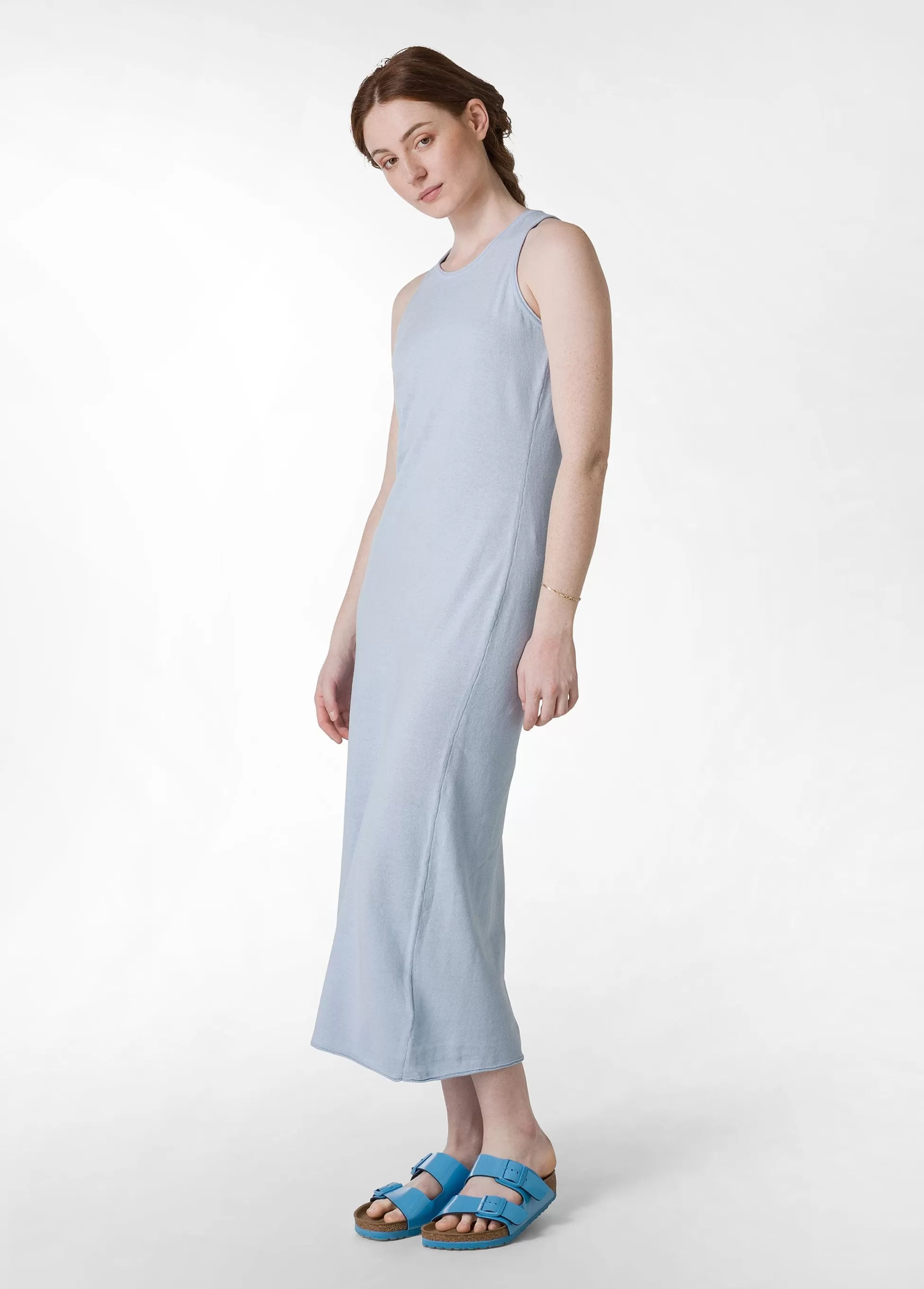 Donna DEHA Vestiti, Gonne E Tute*Abito In Maglia Misto Lino Blu