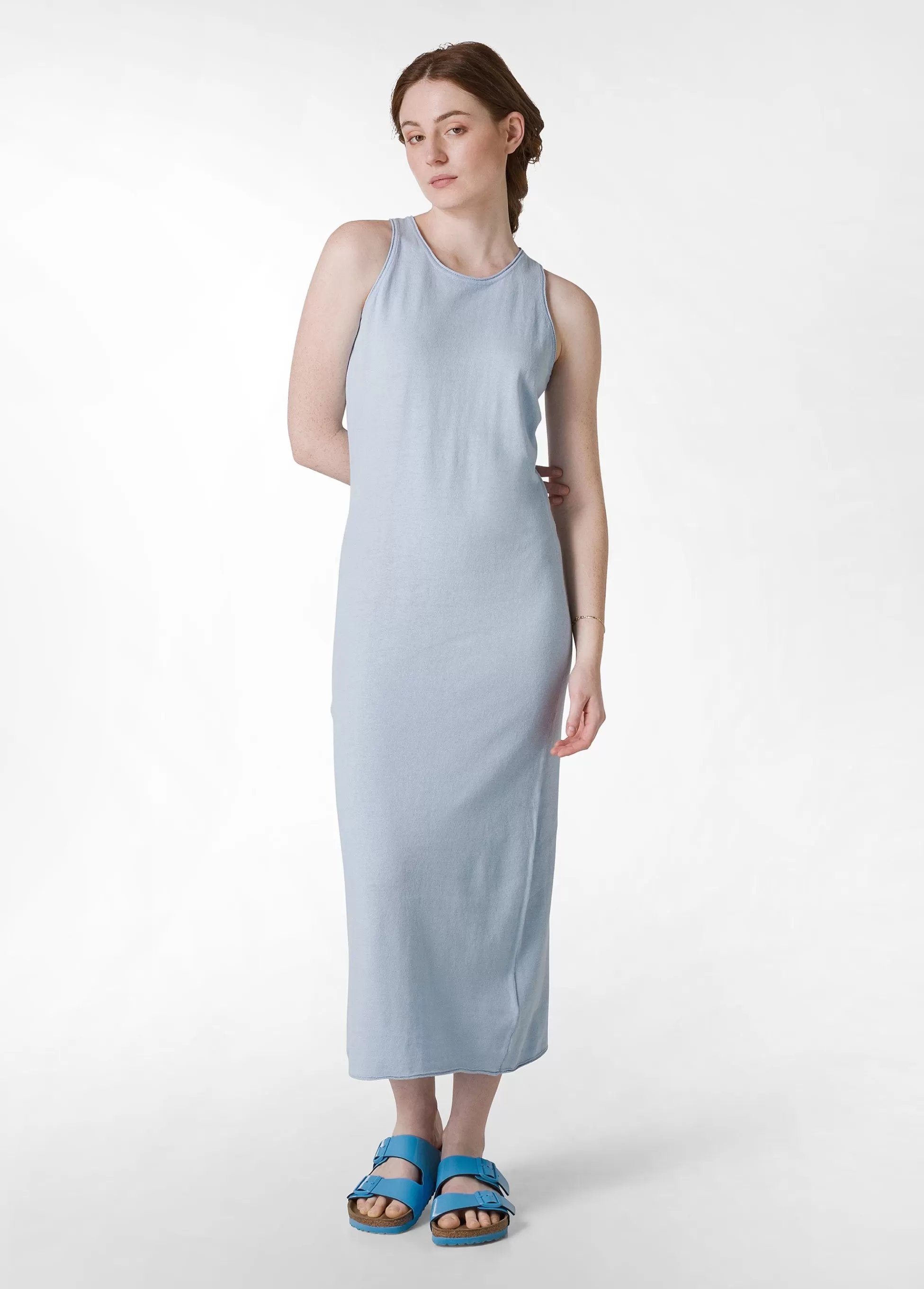 Donna DEHA Vestiti, Gonne E Tute*Abito In Maglia Misto Lino Blu