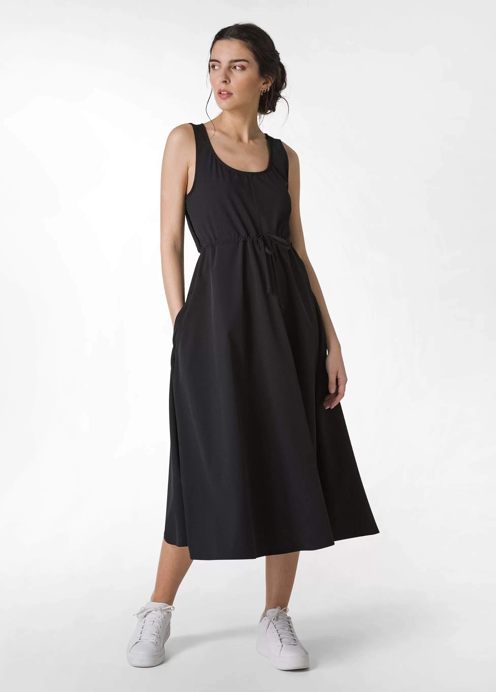Donna DEHA Vestiti, Gonne E Tute*Abito Lungo In Nylon Con Logo Nero