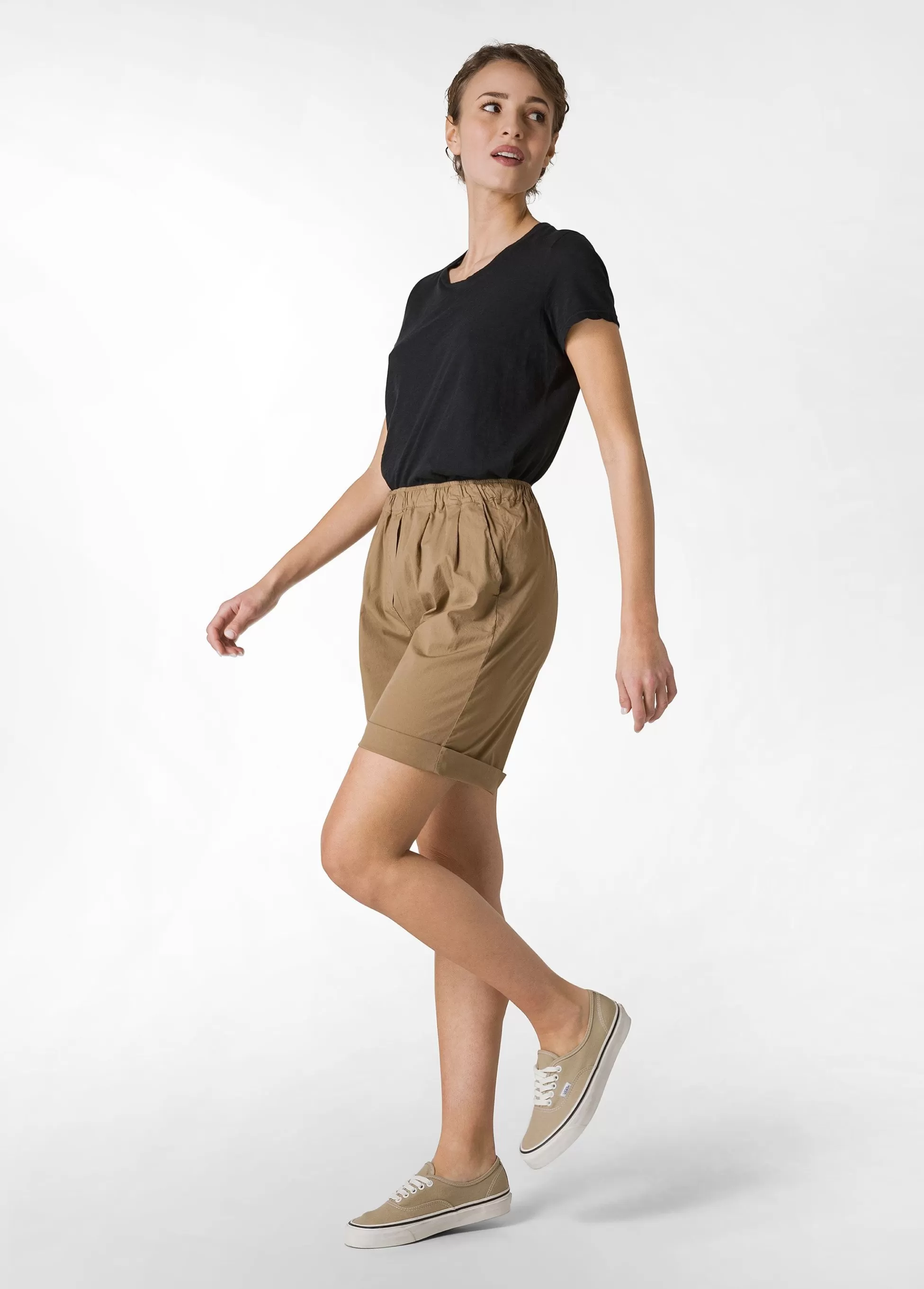 Donna DEHA Bermuda*Bermuda In Popeline Marrone
