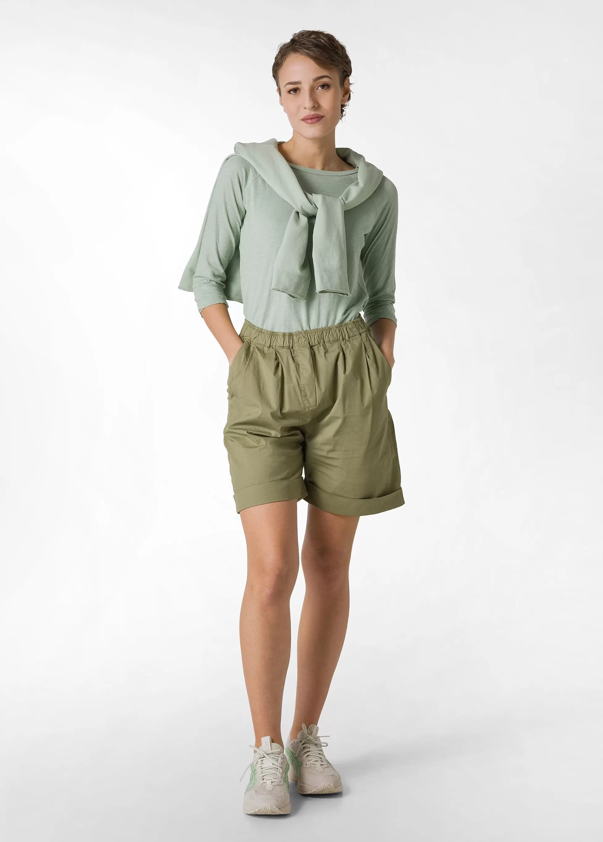Donna DEHA Bermuda*Bermuda In Popeline Verde