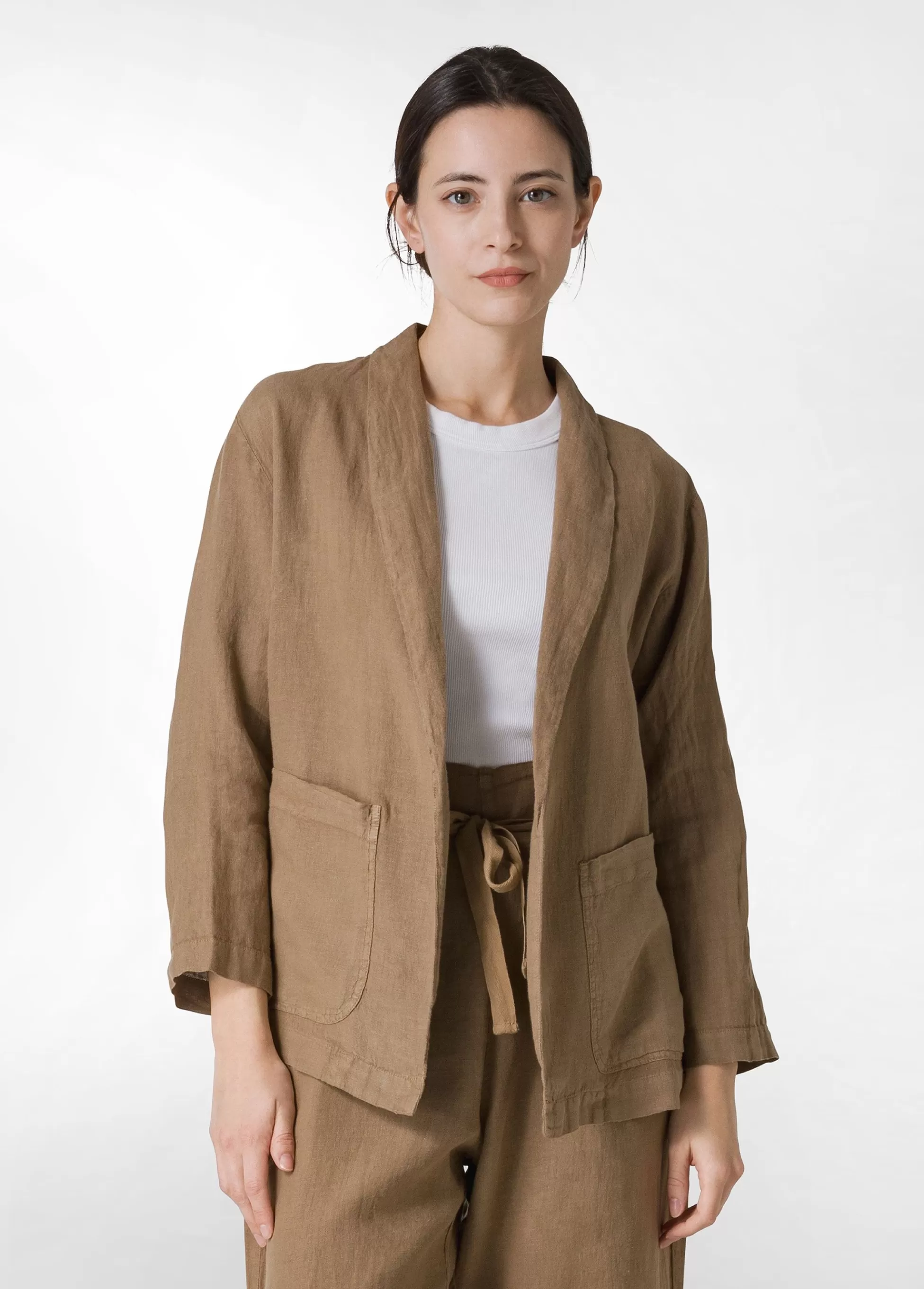 Donna DEHA Giacche E Giubbotti*Blazer In Lino Marrone