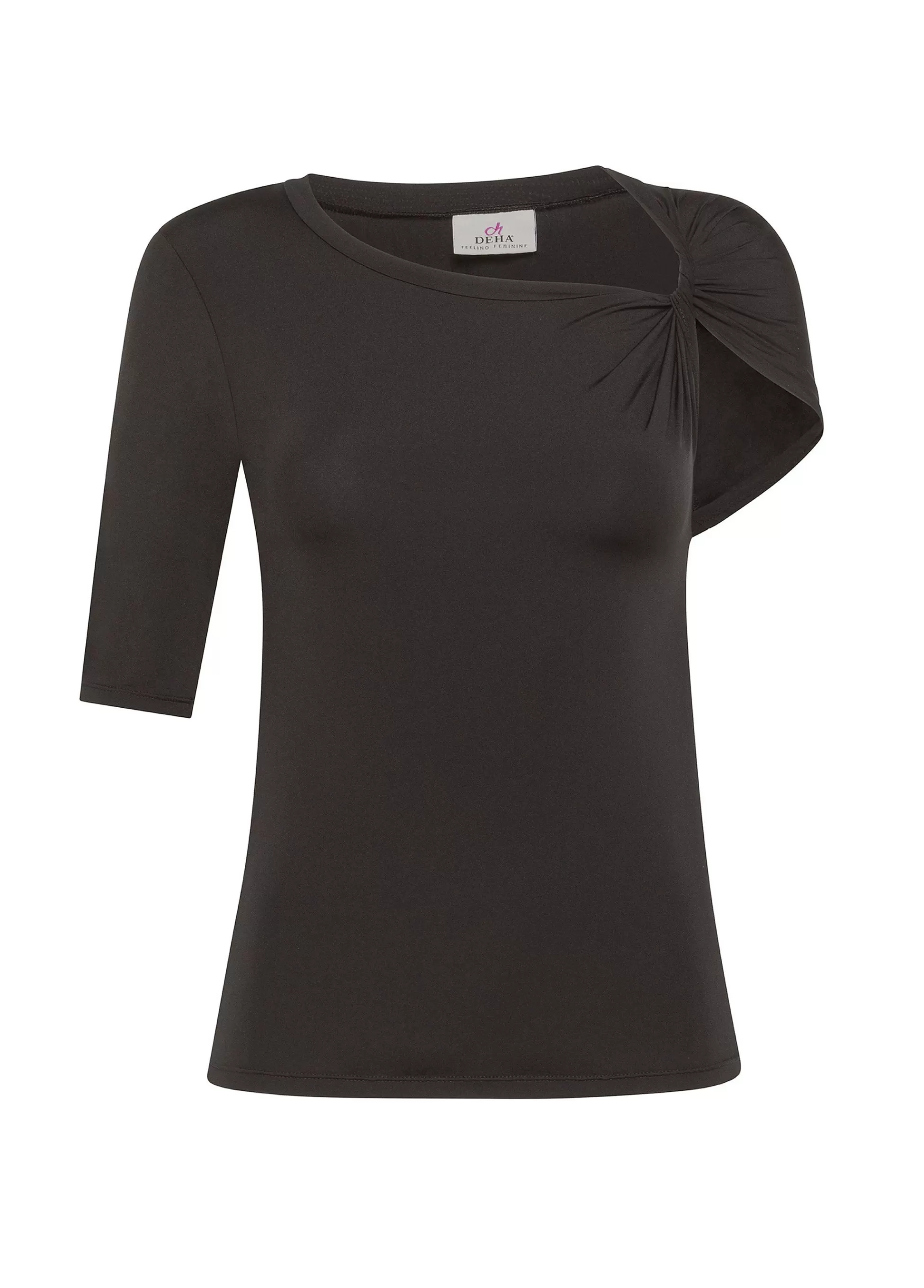 Donna DEHA Top & T-Shirts*Blusa Asimmetrica Nero