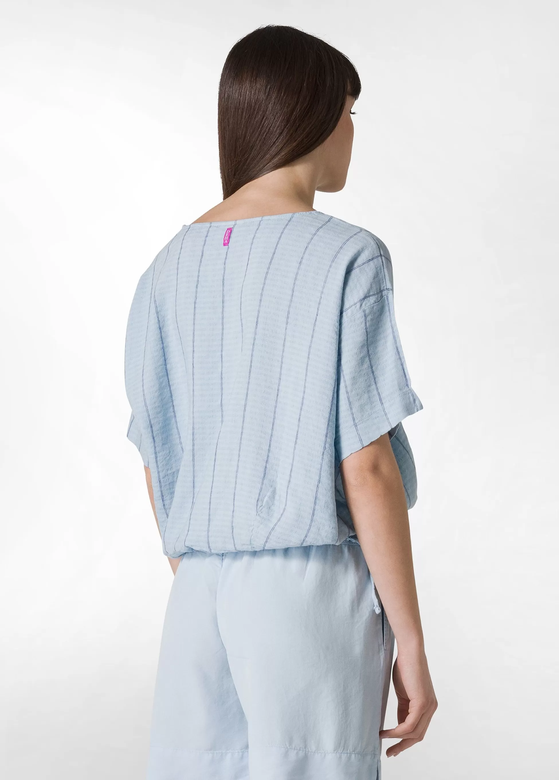Donna DEHA Camicie & Bluse*Blusa In Lino Gessato Blu