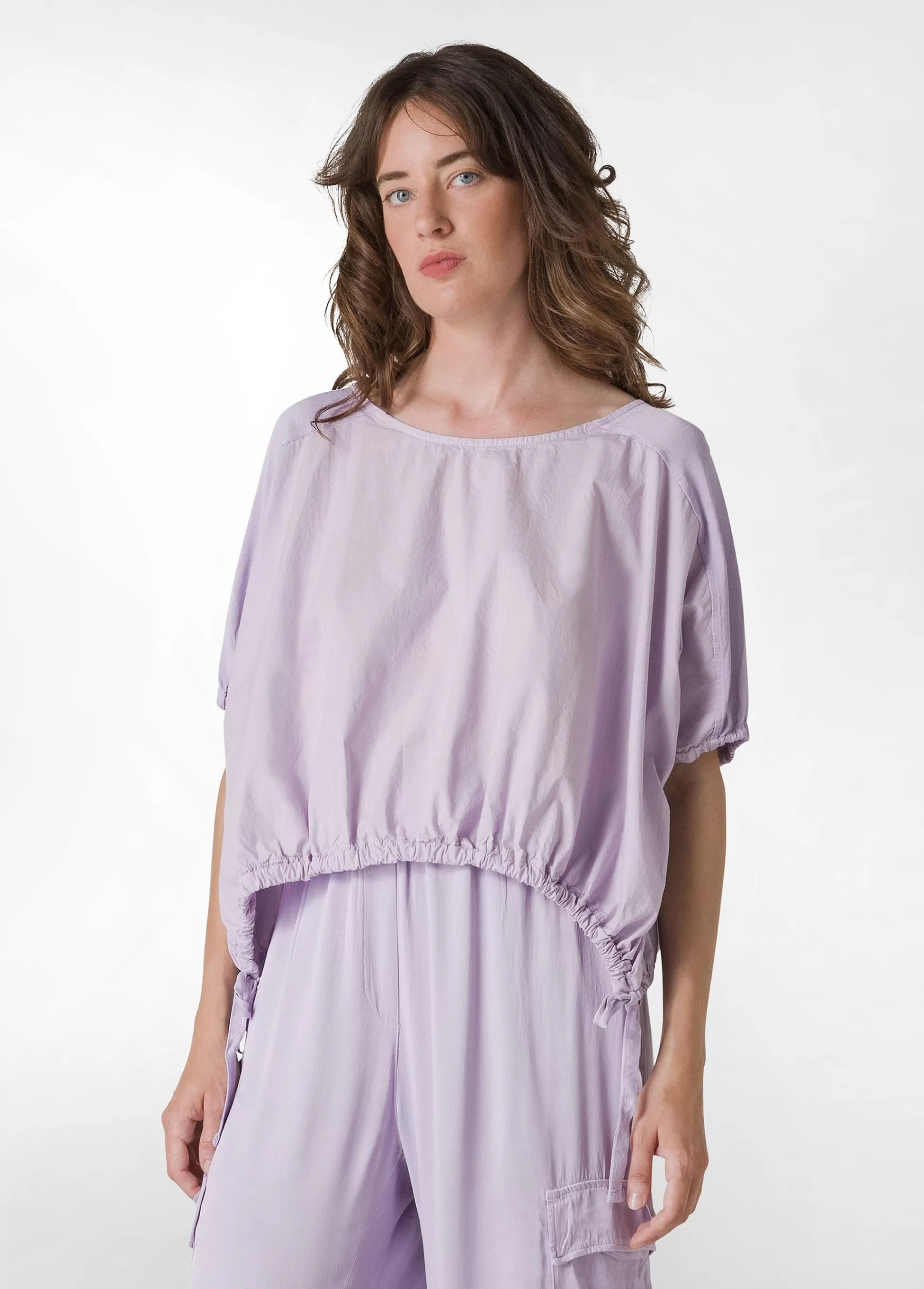 Donna DEHA Camicie & Bluse*Blusa In Popeline E Raso Viola