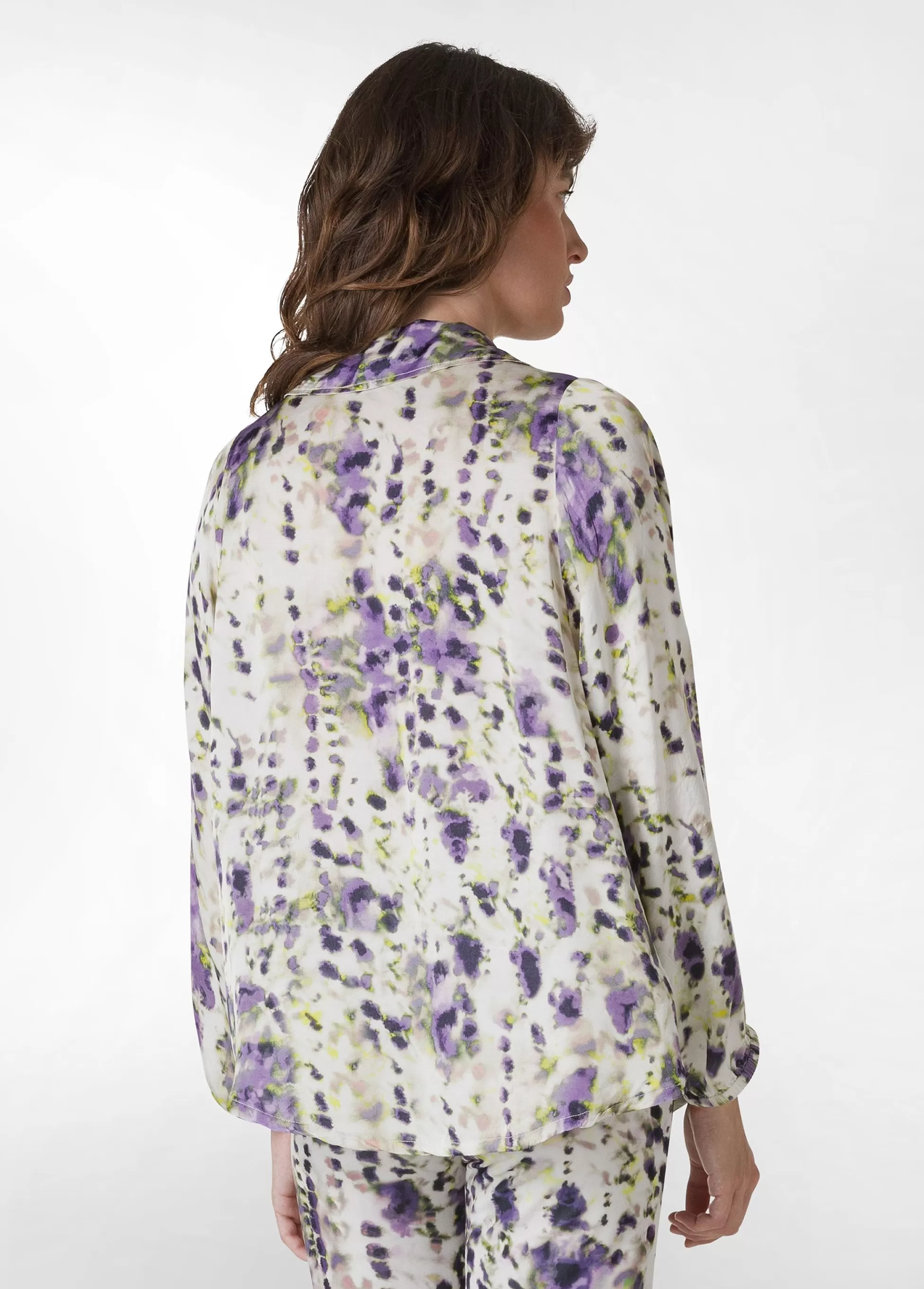 Donna DEHA Camicie & Bluse*Camicia In Raso Stampato Viola