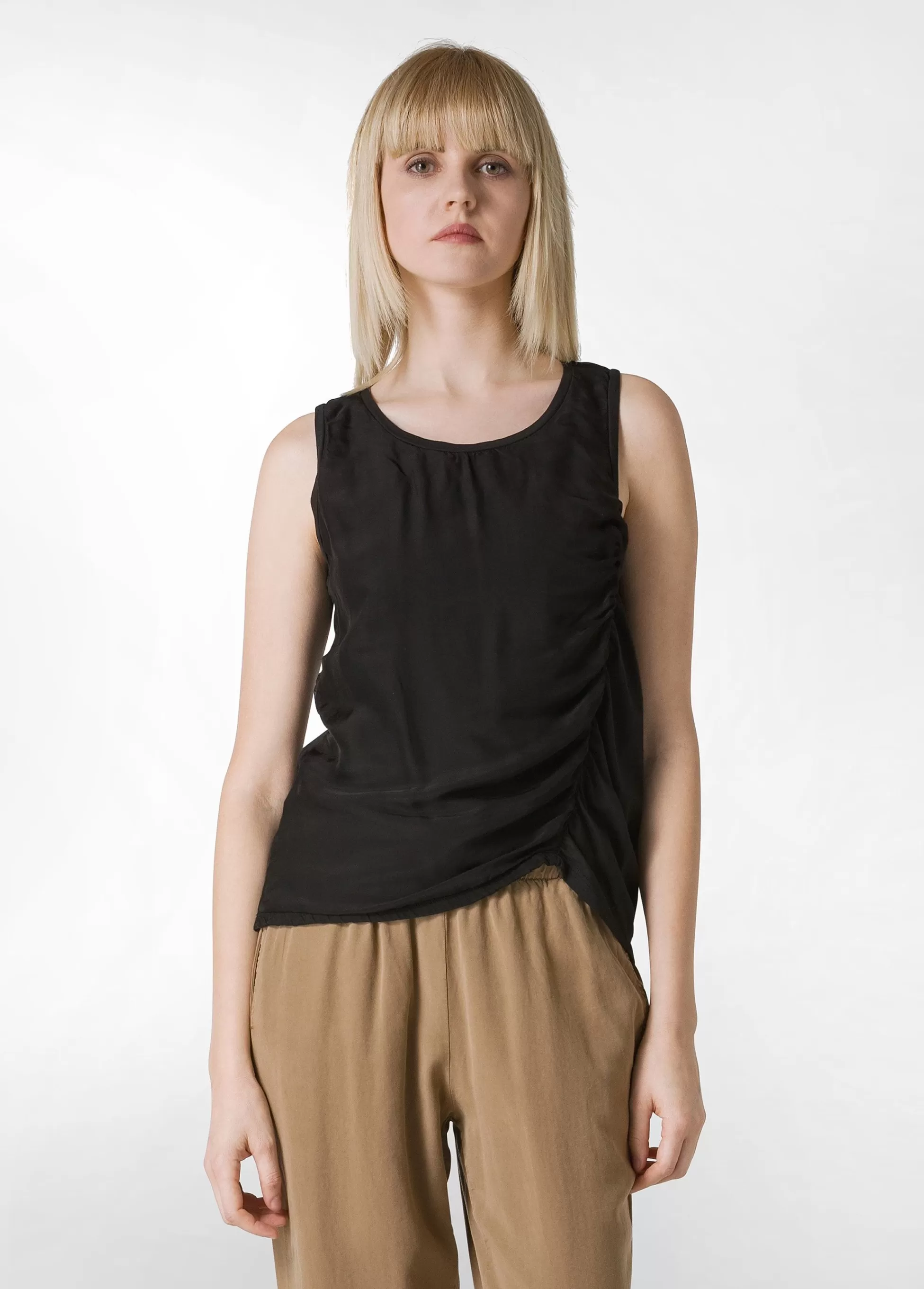 Donna DEHA Top & T-Shirts*Canotta Arricciata Nero