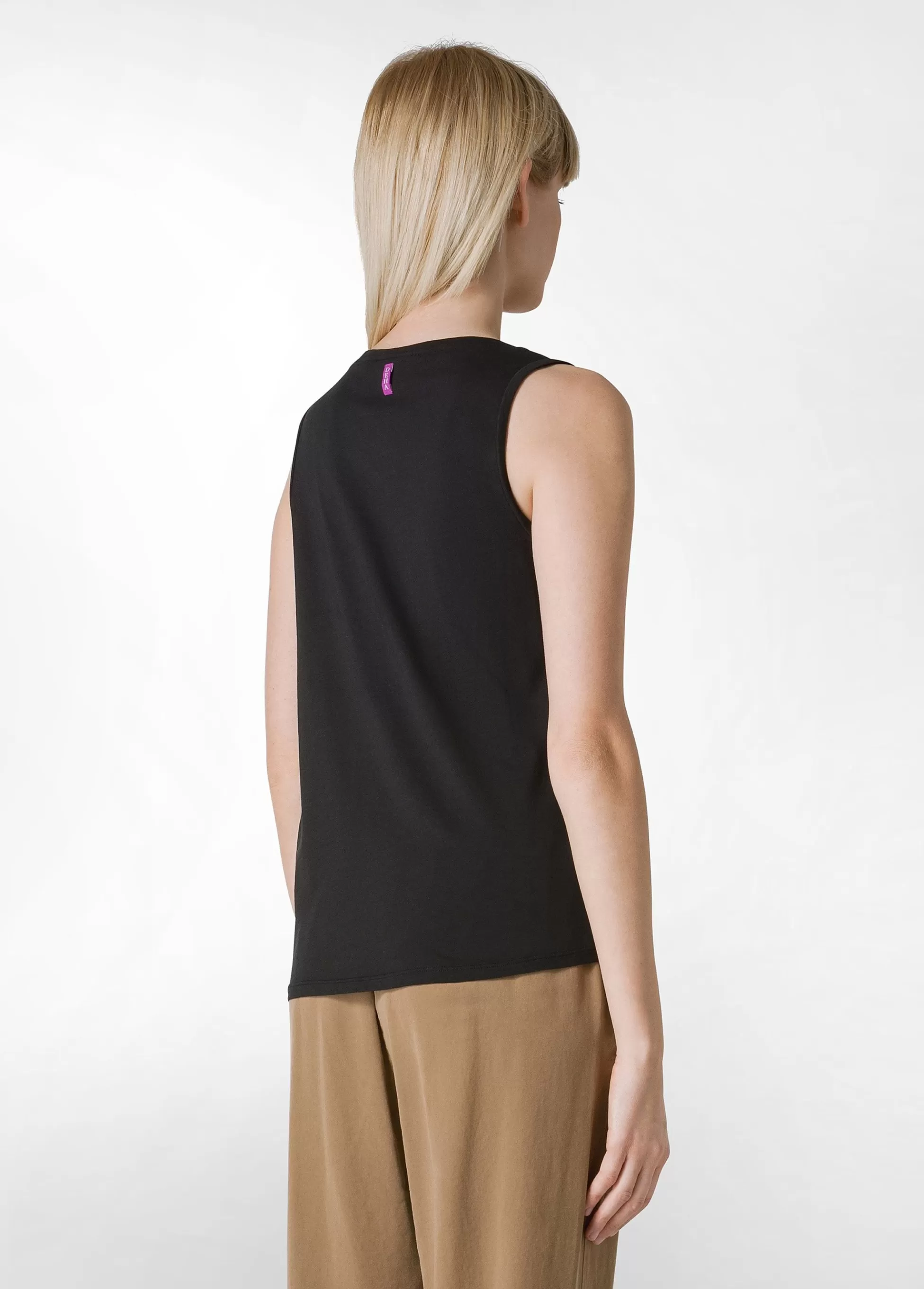 Donna DEHA Top & T-Shirts*Canotta Arricciata Nero
