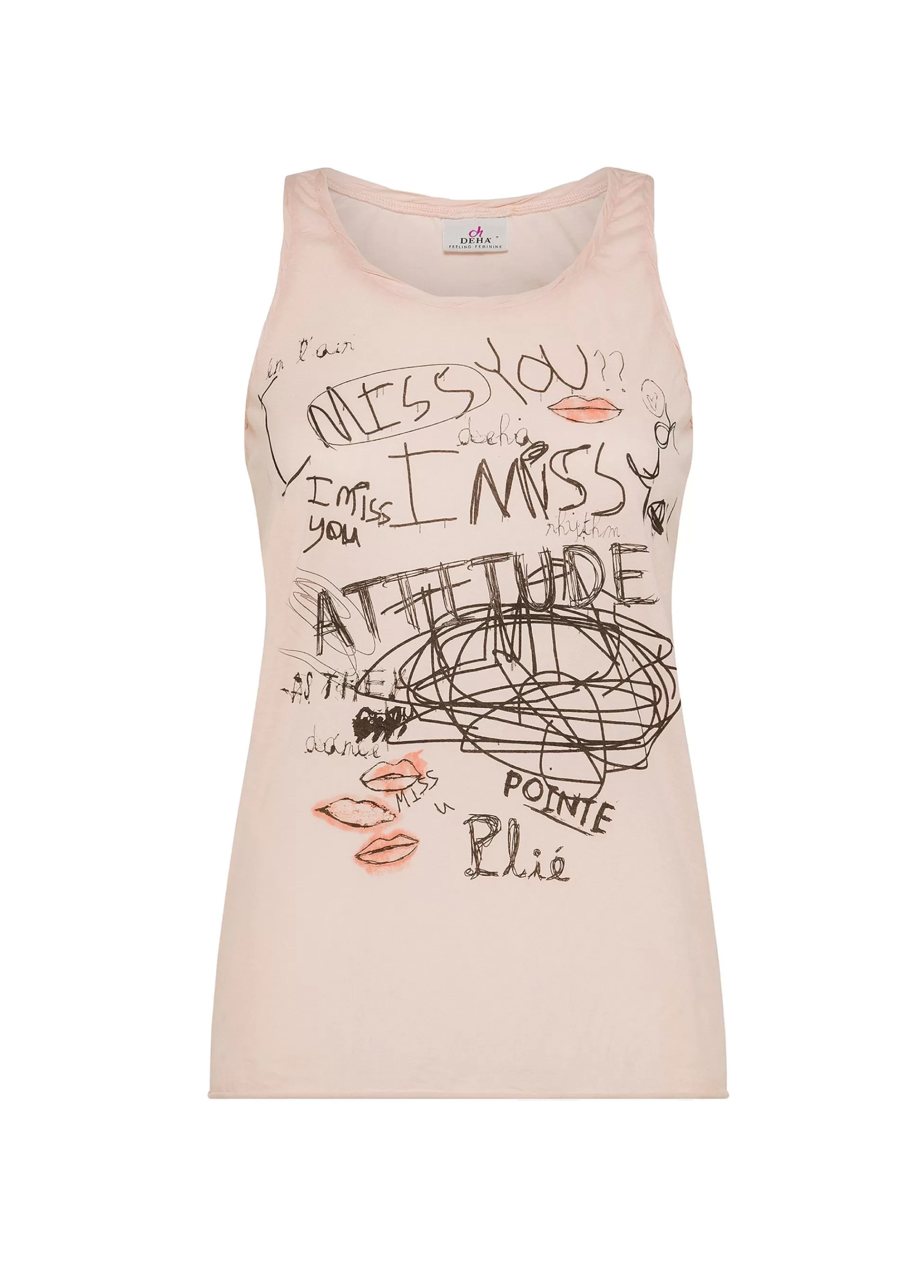 Donna DEHA Top & T-Shirts*Canotta Leggera Con Stampa Rosa