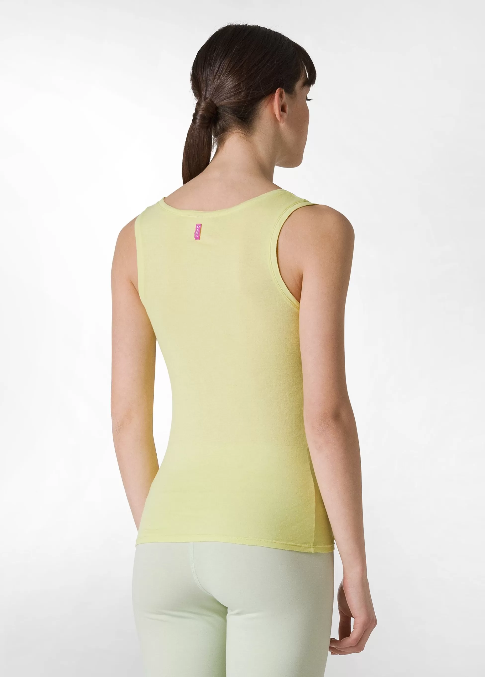 Donna DEHA Top & T-Shirts*Canotta Leggera Scollo A V Giallo
