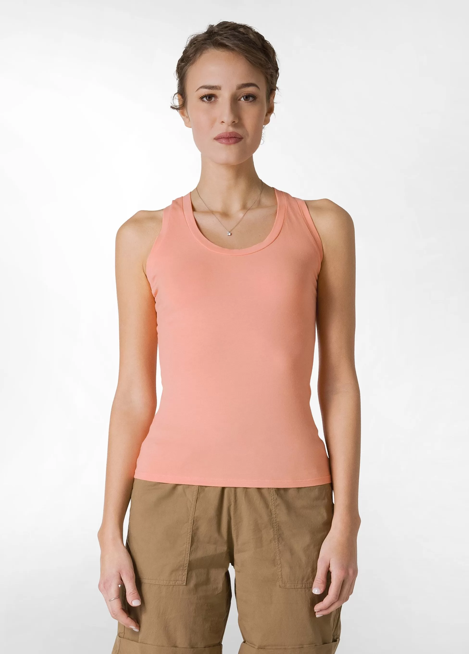 Donna DEHA Canotte E Reggiseni Sportivi*Canotta Vogatore Jersey Stretch Arancio