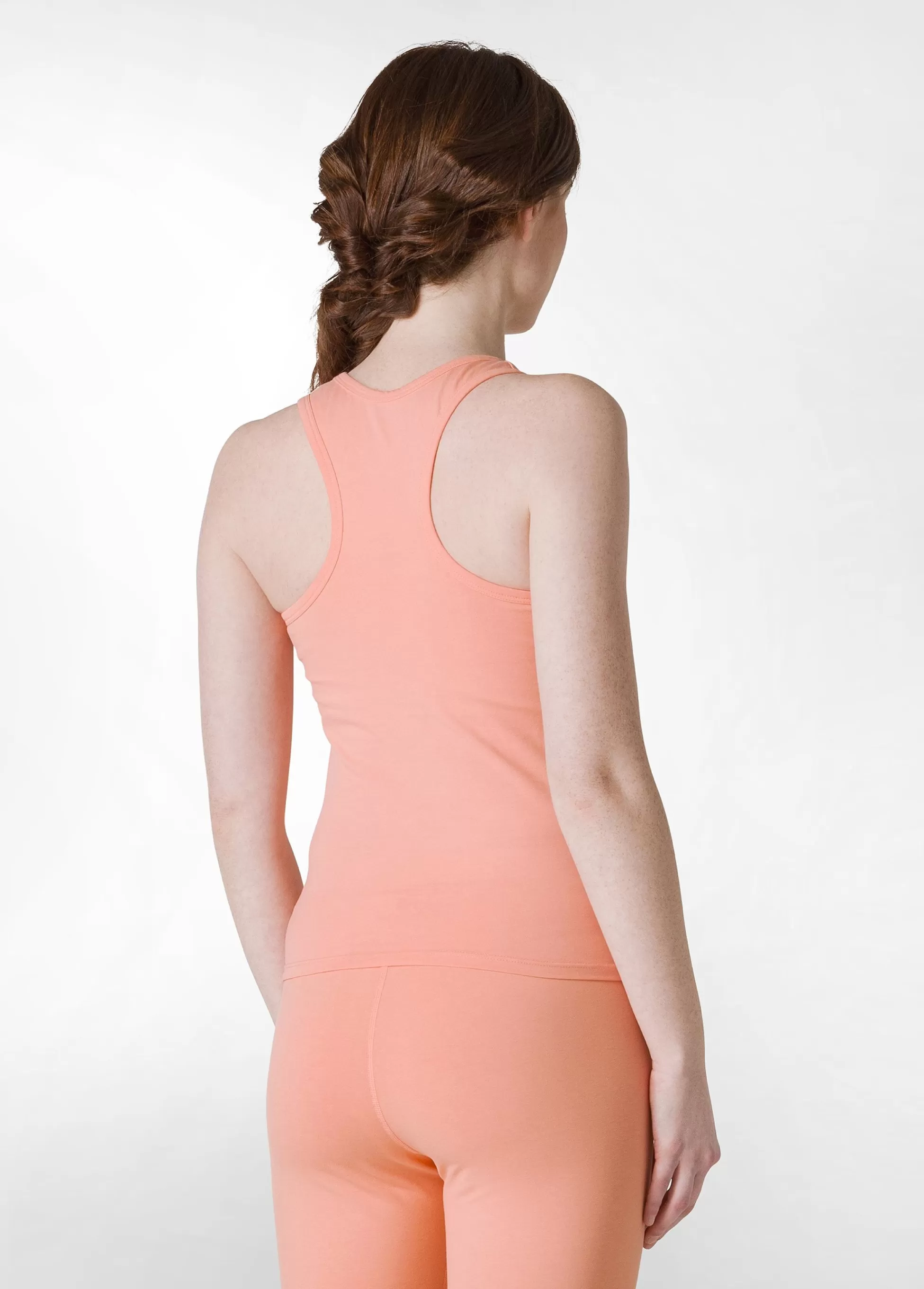 Donna DEHA Canotte E Reggiseni Sportivi*Canotta Vogatore Jersey Stretch Arancio