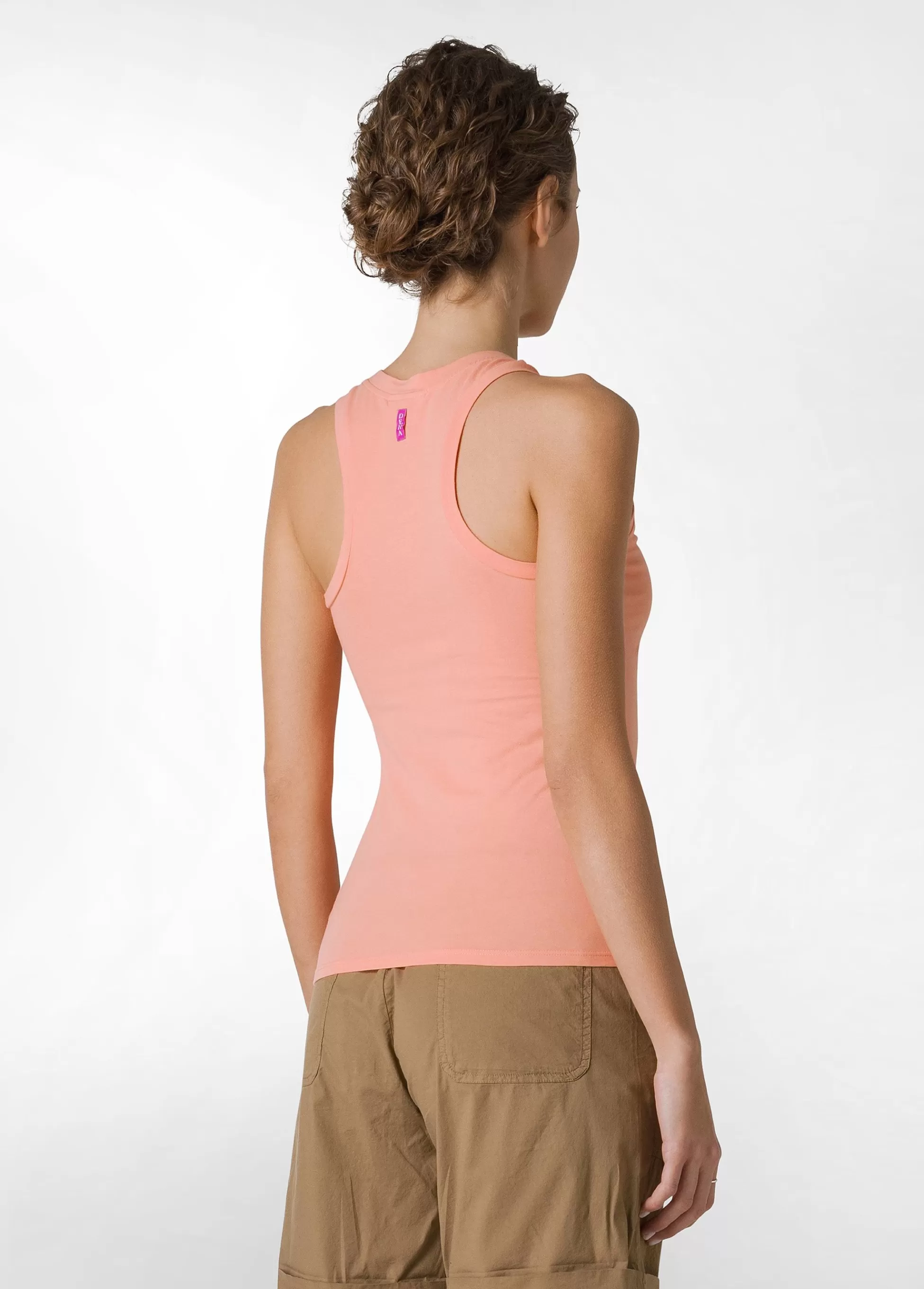 Donna DEHA Canotte E Reggiseni Sportivi*Canotta Vogatore Jersey Stretch Arancio