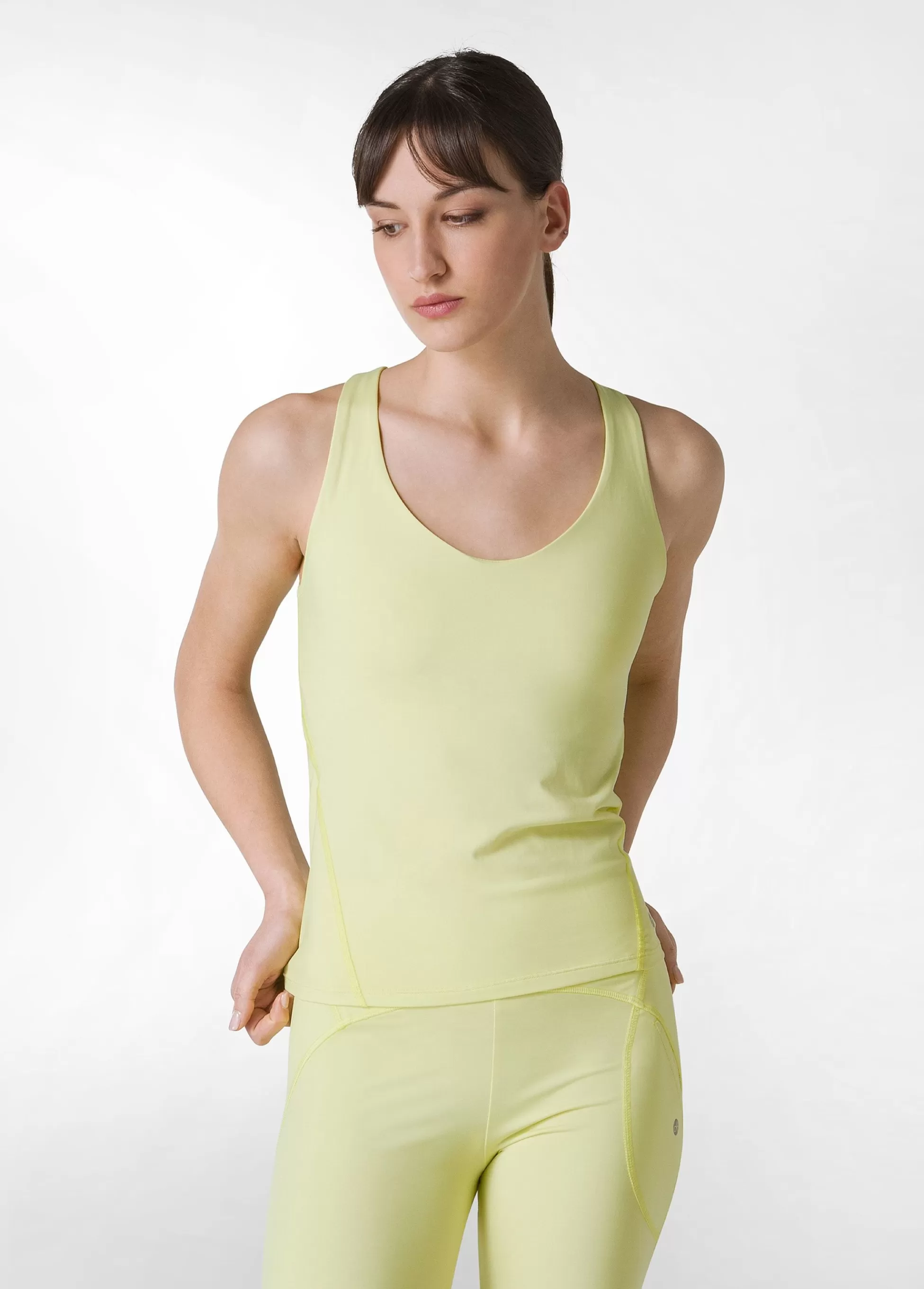 Donna DEHA Canotte E Reggiseni Sportivi*Canotta Yoga In Microfibra Riciclata Giallo