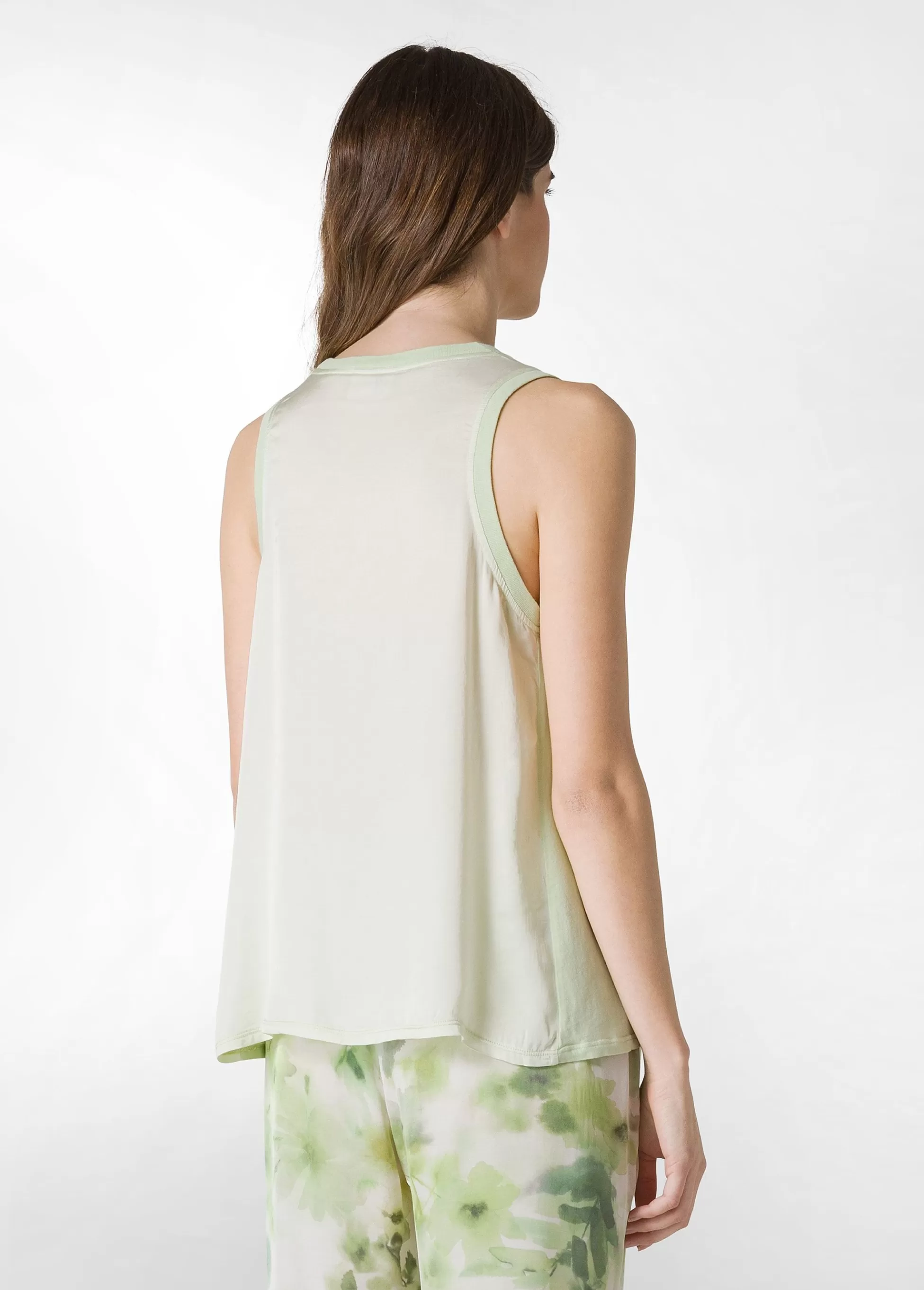 Donna DEHA Top & T-Shirts*Canotta Yoga In Raso Con Grafica Verde