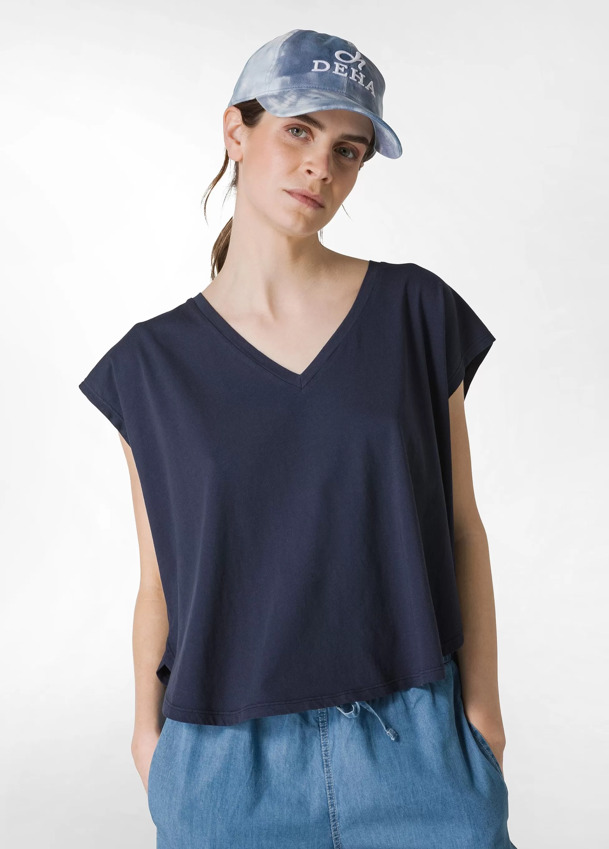 Donna DEHA Accessori*Cappellino Marmorizzato Blu
