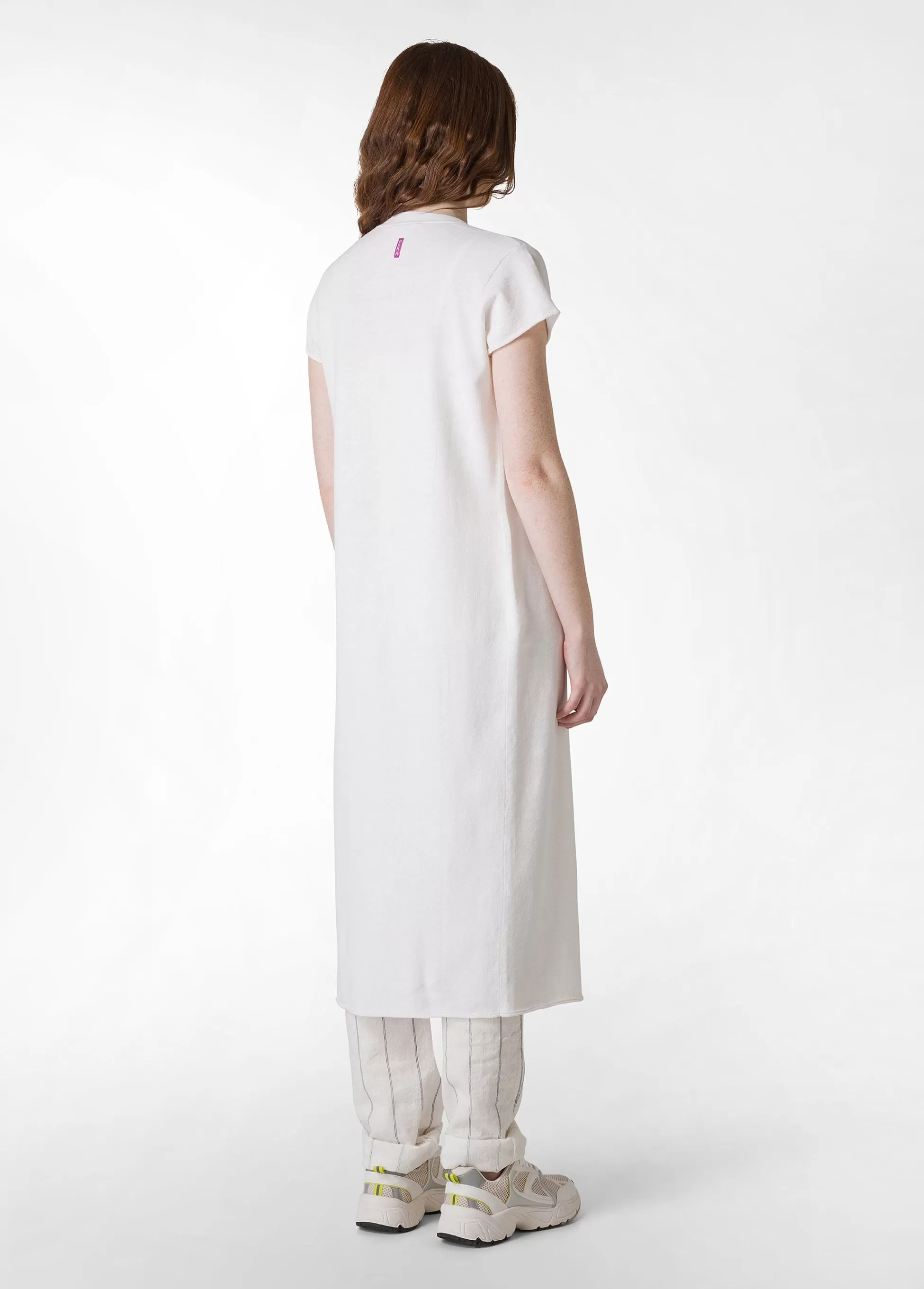 Donna DEHA Felpe & Maglieria*Cardigan In Maglia Misto Lino Lungo Bianco