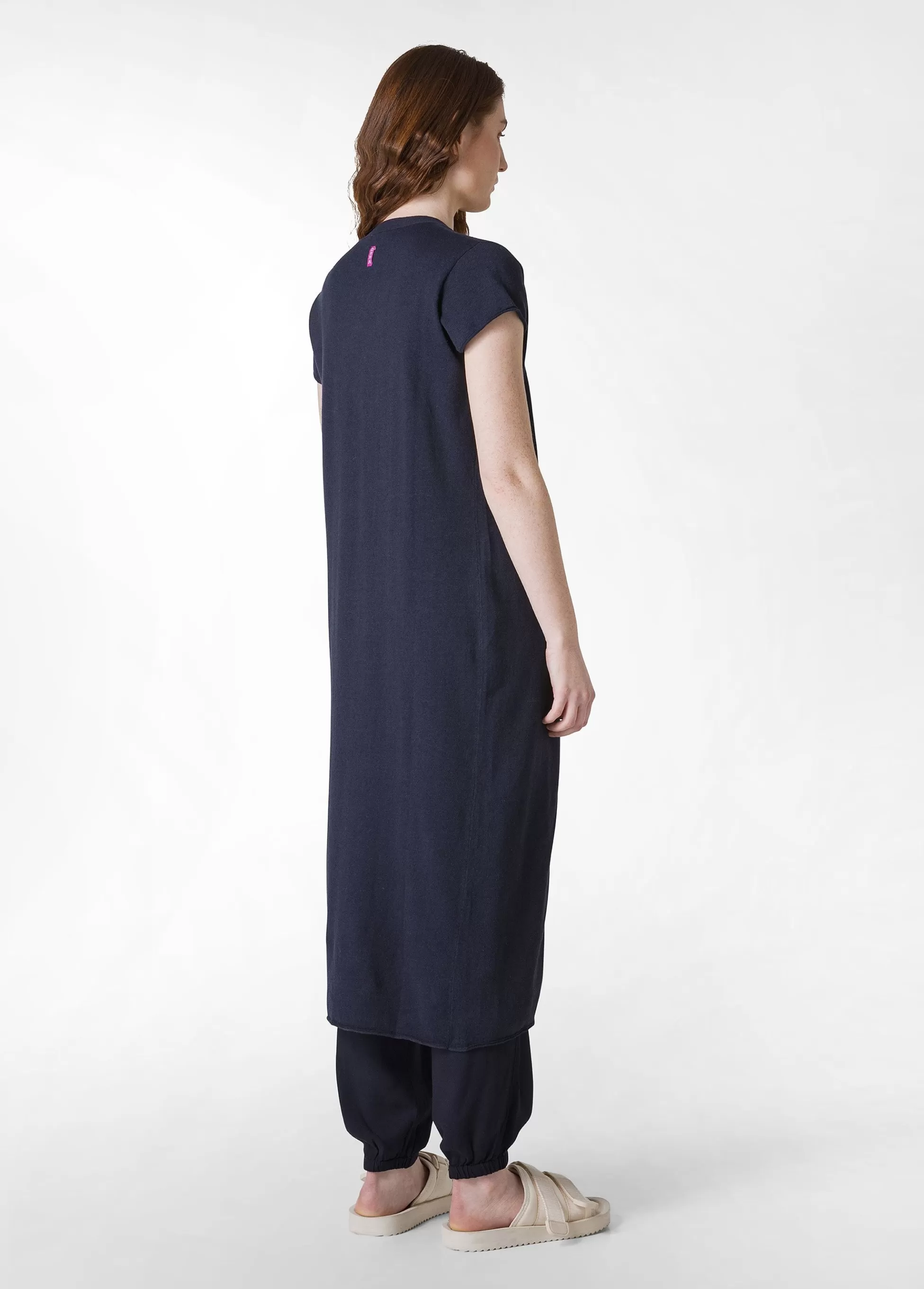 Donna DEHA Felpe & Maglieria*Cardigan In Maglia Misto Lino Lungo Blu