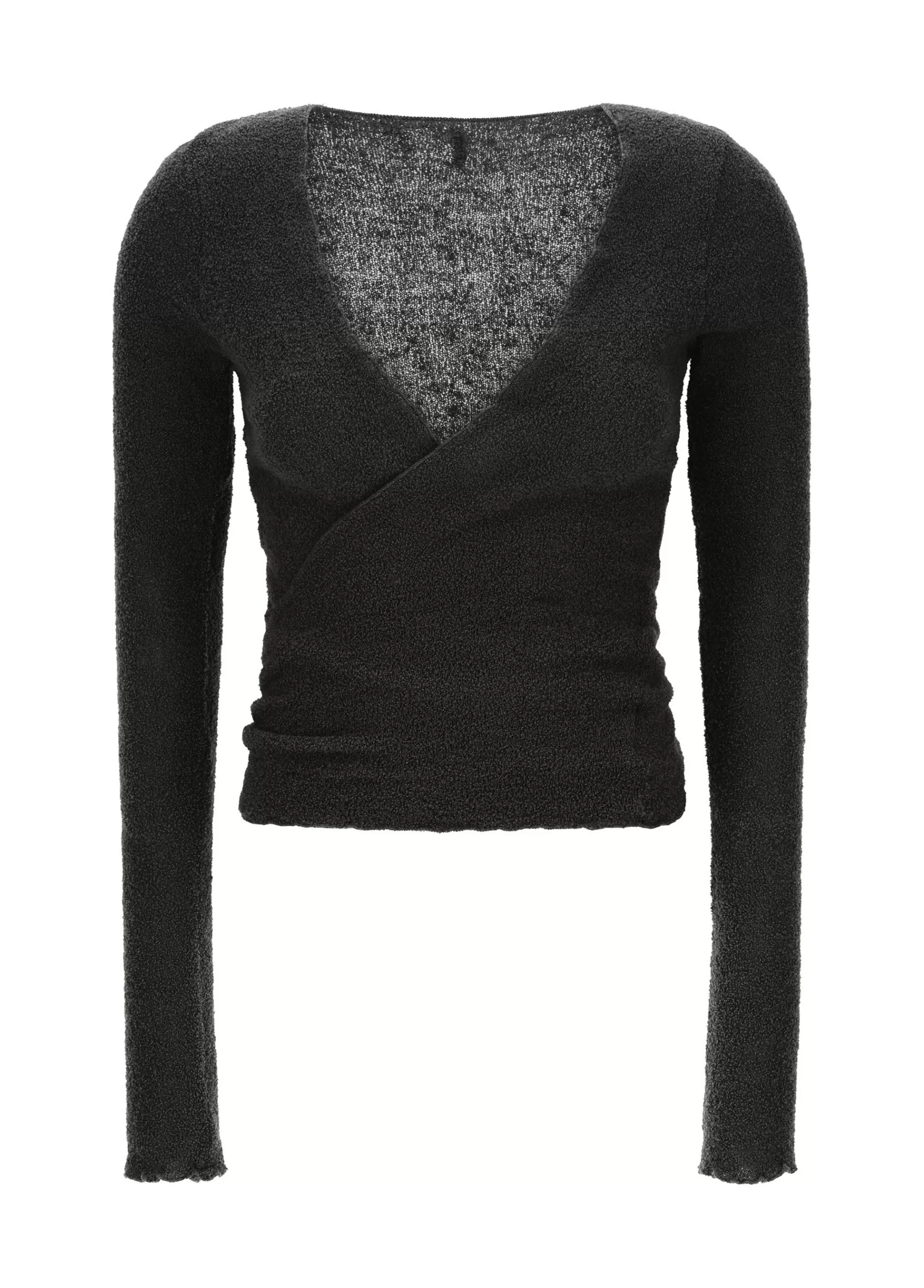 Donna DEHA Felpe & Maglieria*Cardigan Incrociato In Boucle' Nero