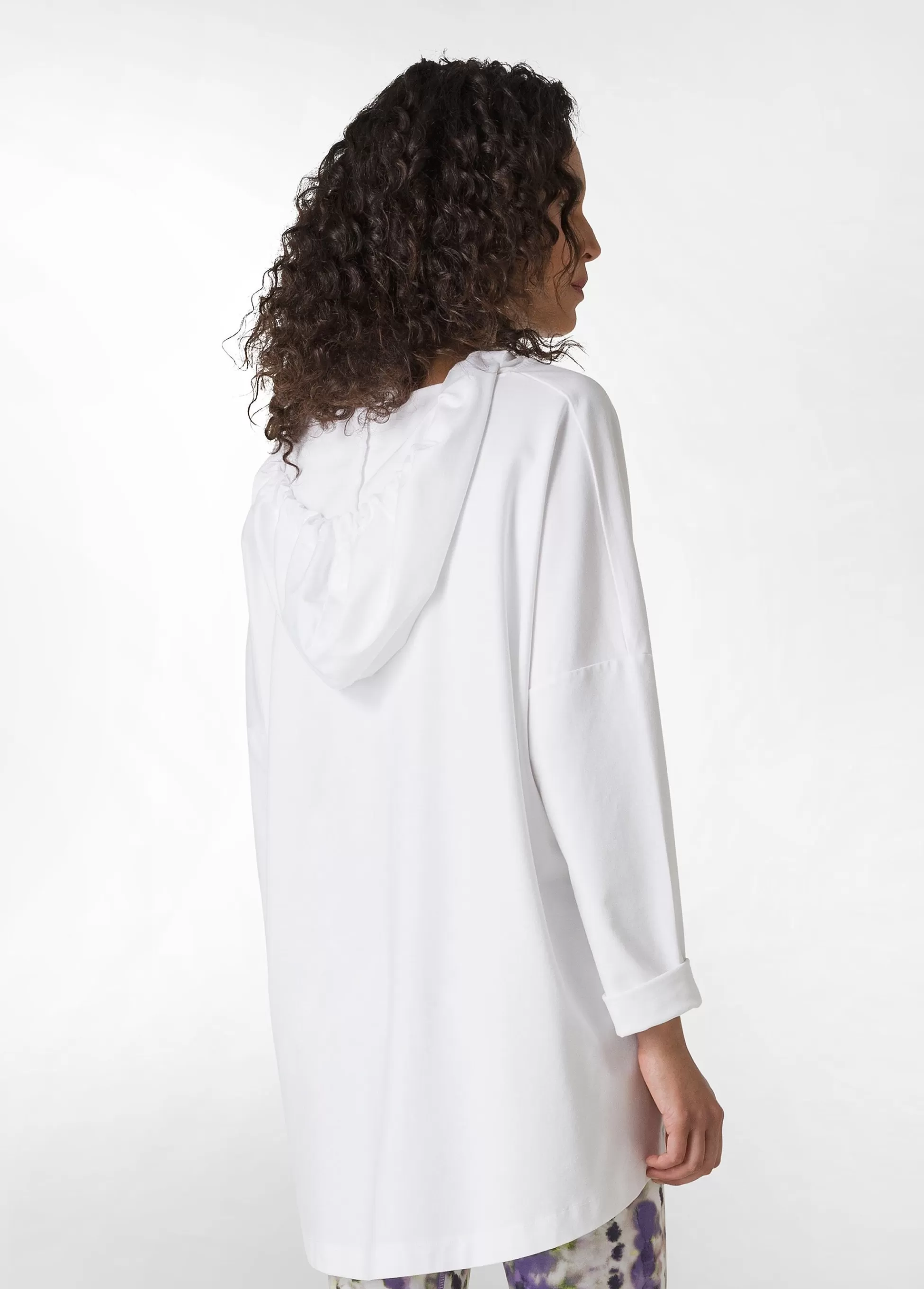 Donna DEHA Felpe & Maglieria*Felpa Ampia Leggera In Punto Milano Bianco