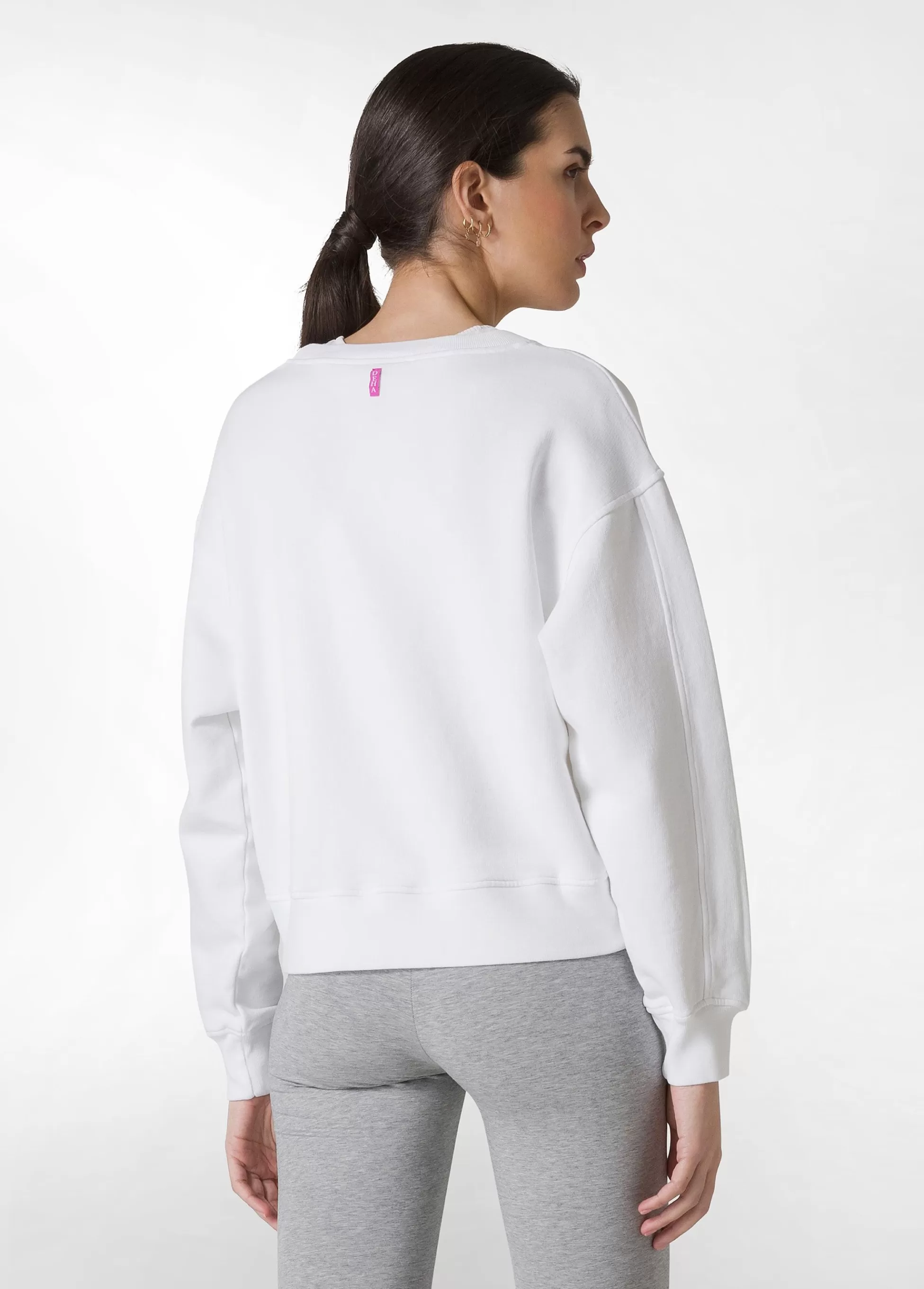 Donna DEHA Felpe & Maglieria*Felpa Girocollo Comfy Con Grafica Bianco