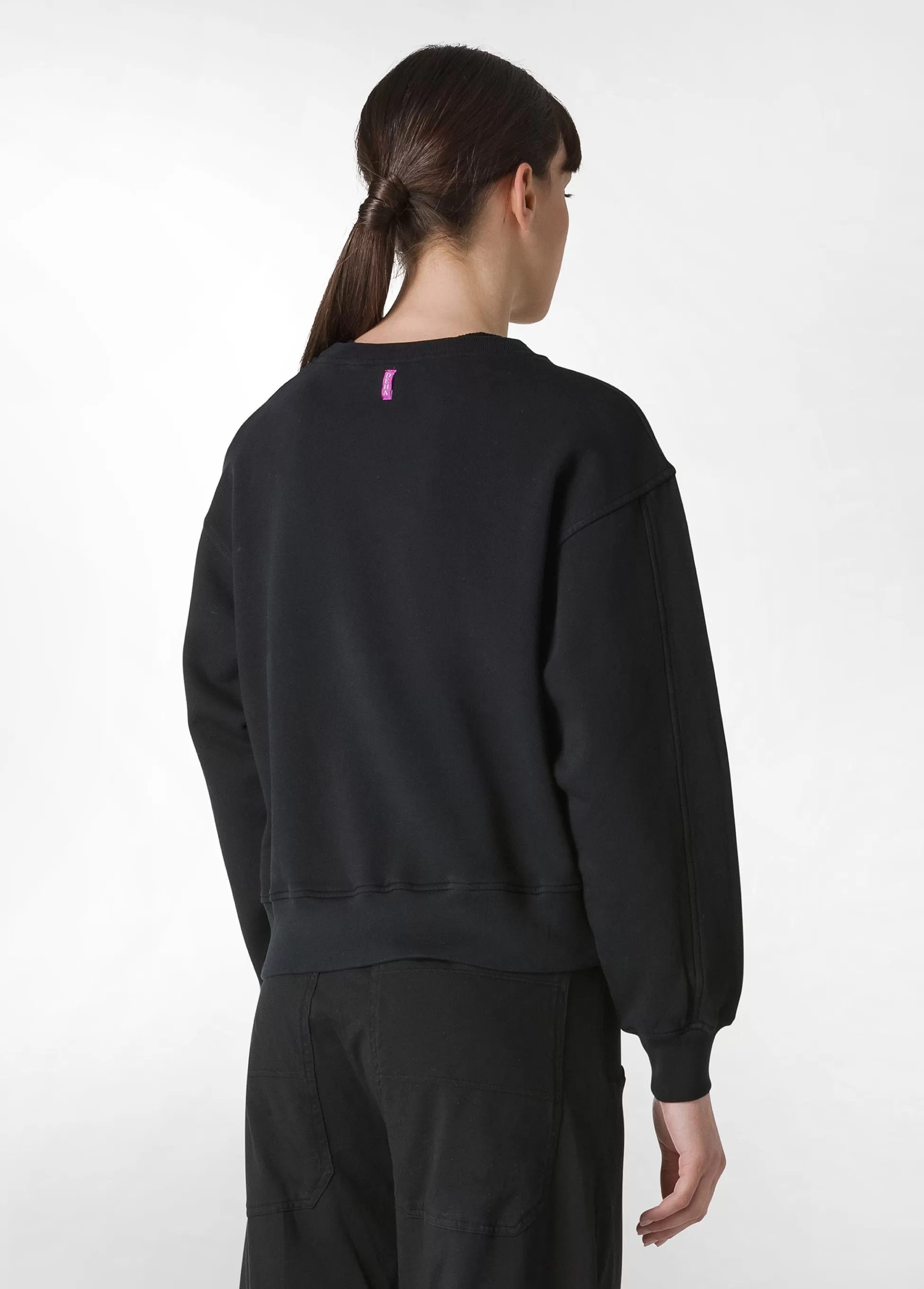 Donna DEHA Felpe & Maglieria*Felpa Girocollo Comfy Con Grafica Nero