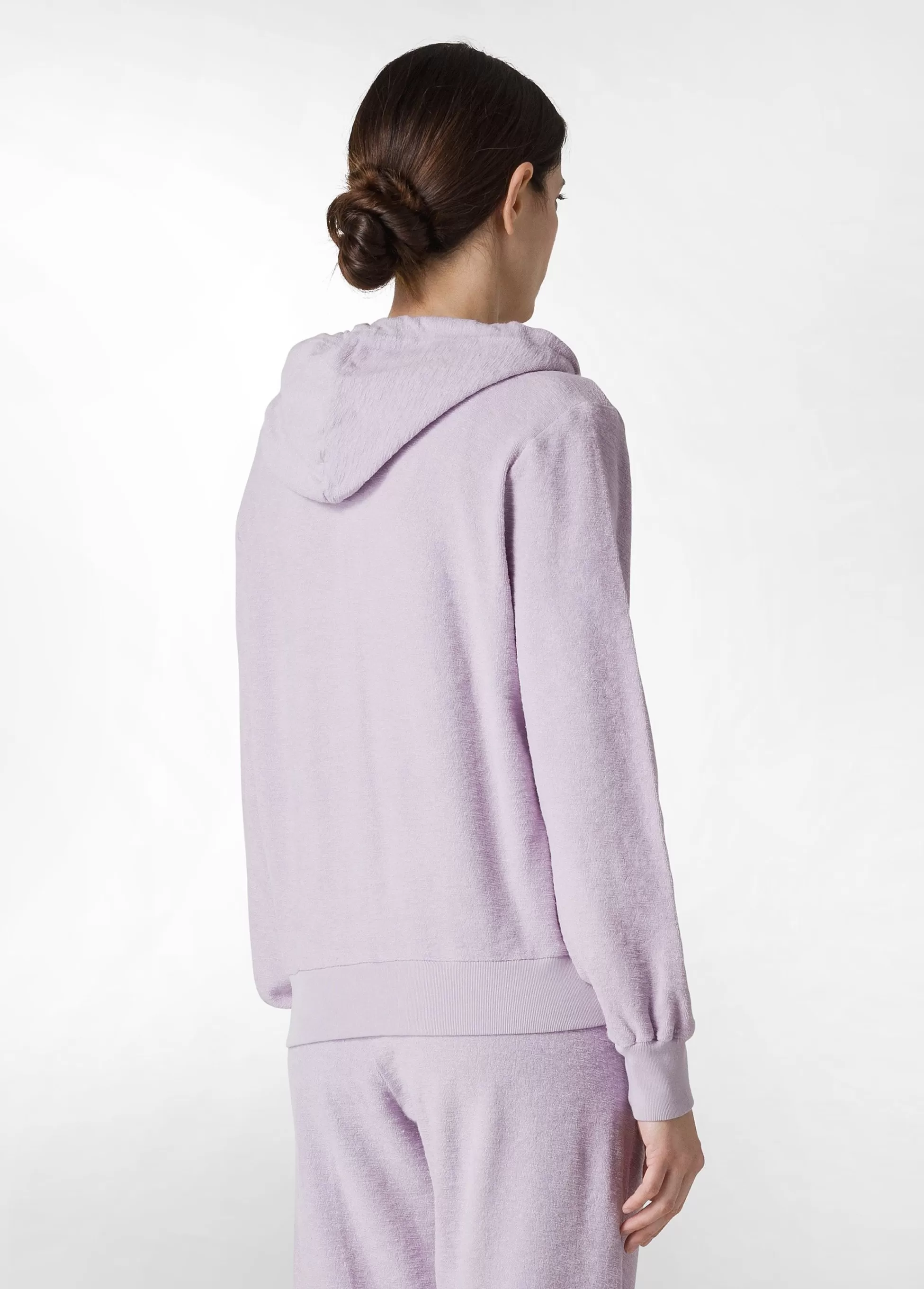 Donna DEHA Felpe & Maglieria*Felpa In Spugna Zip E Cappuccio Viola