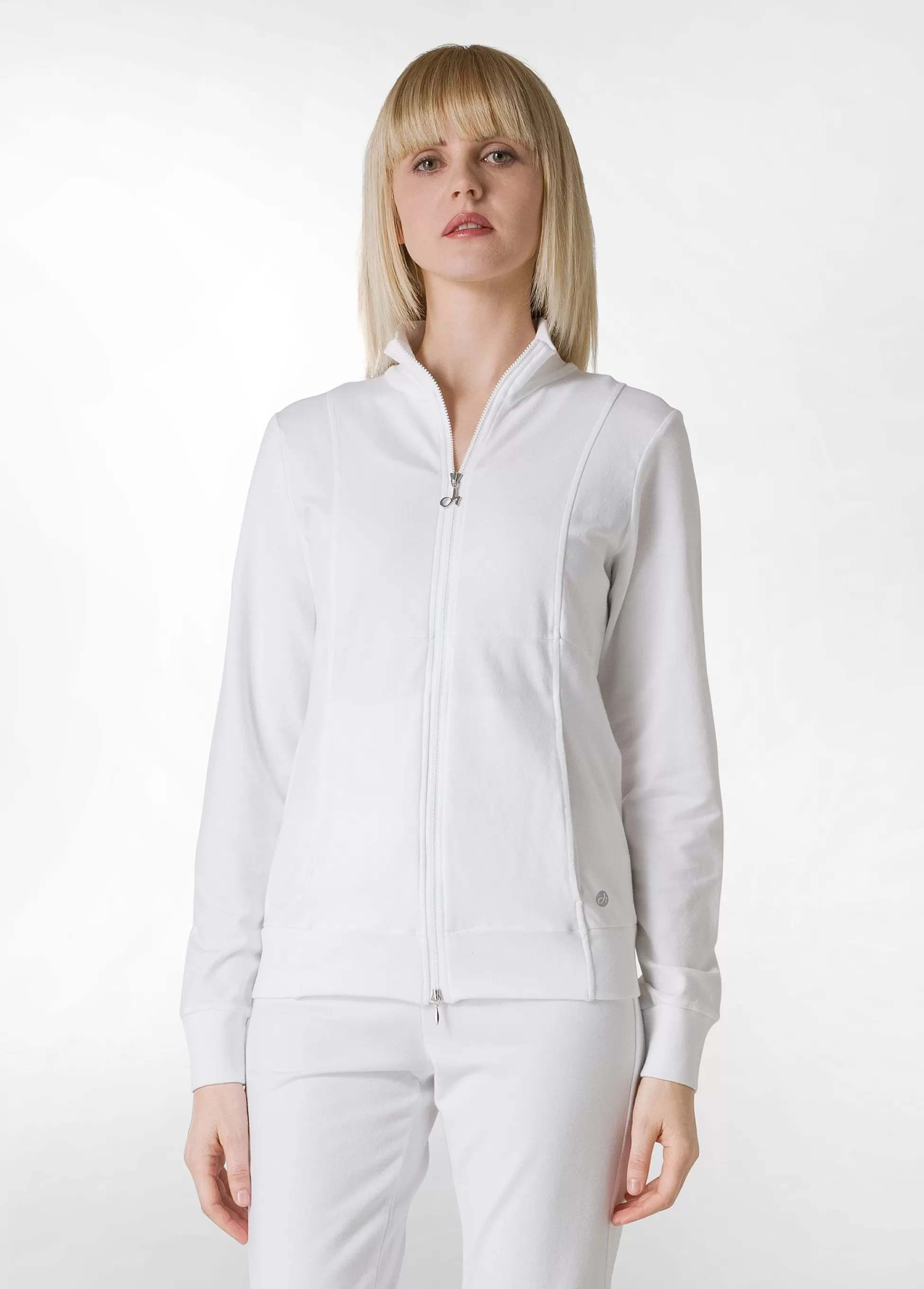 Donna DEHA Felpe & Maglieria*Felpa Leggera Core Con Zip Bianco