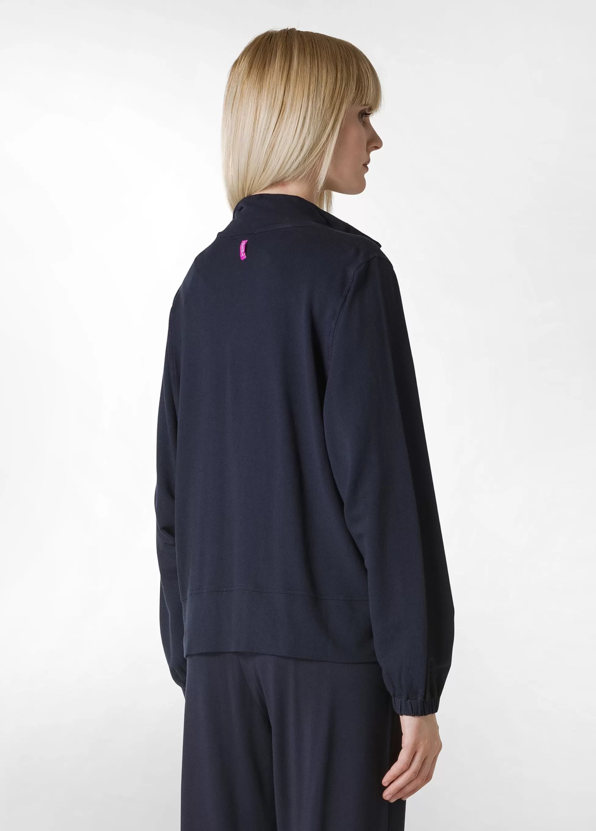 Donna DEHA Felpe & Maglieria*Felpa Leggera Misto Viscosa Con Zip Blu