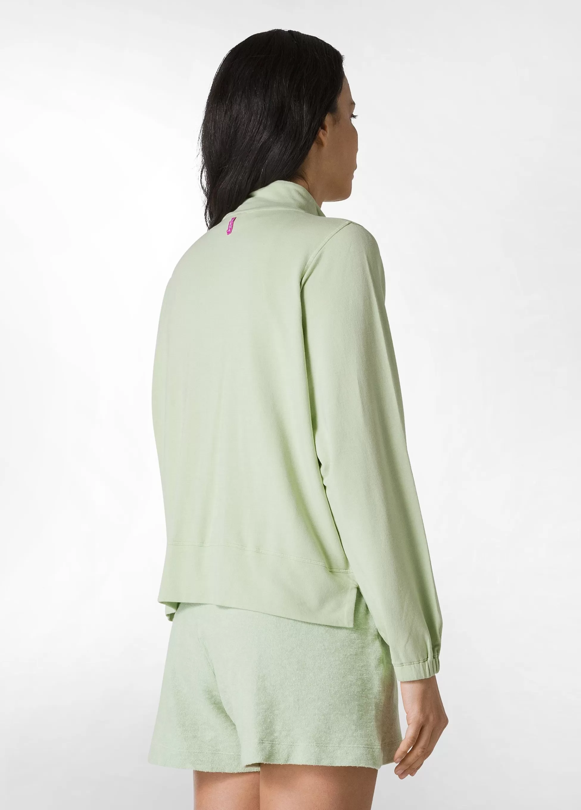 Donna DEHA Felpe & Maglieria*Felpa Leggera Misto Viscosa Con Zip Verde