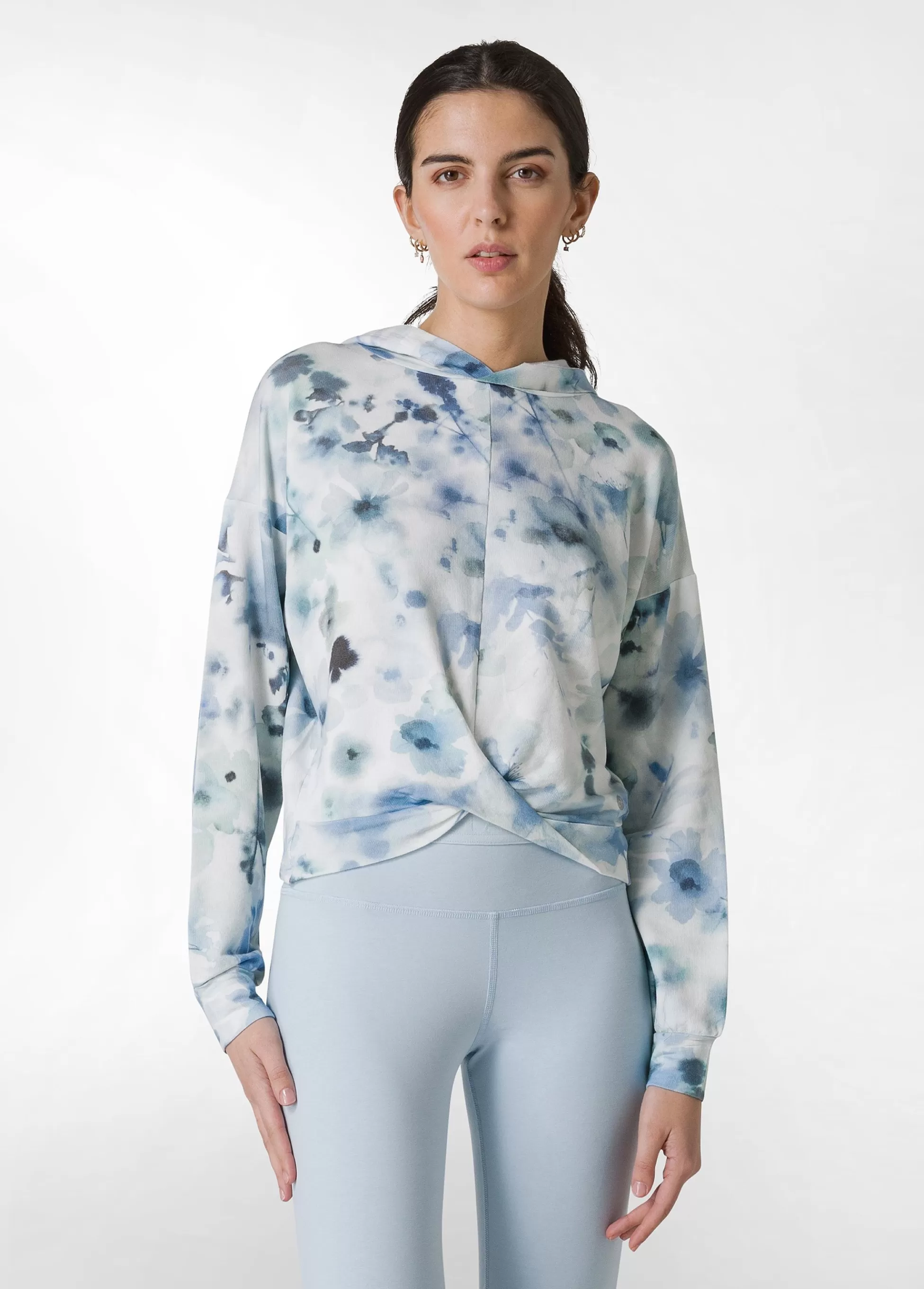 Donna DEHA Felpe & Maglieria*Felpa Leggera Misto Viscosa Stampata Con Nodo Blu