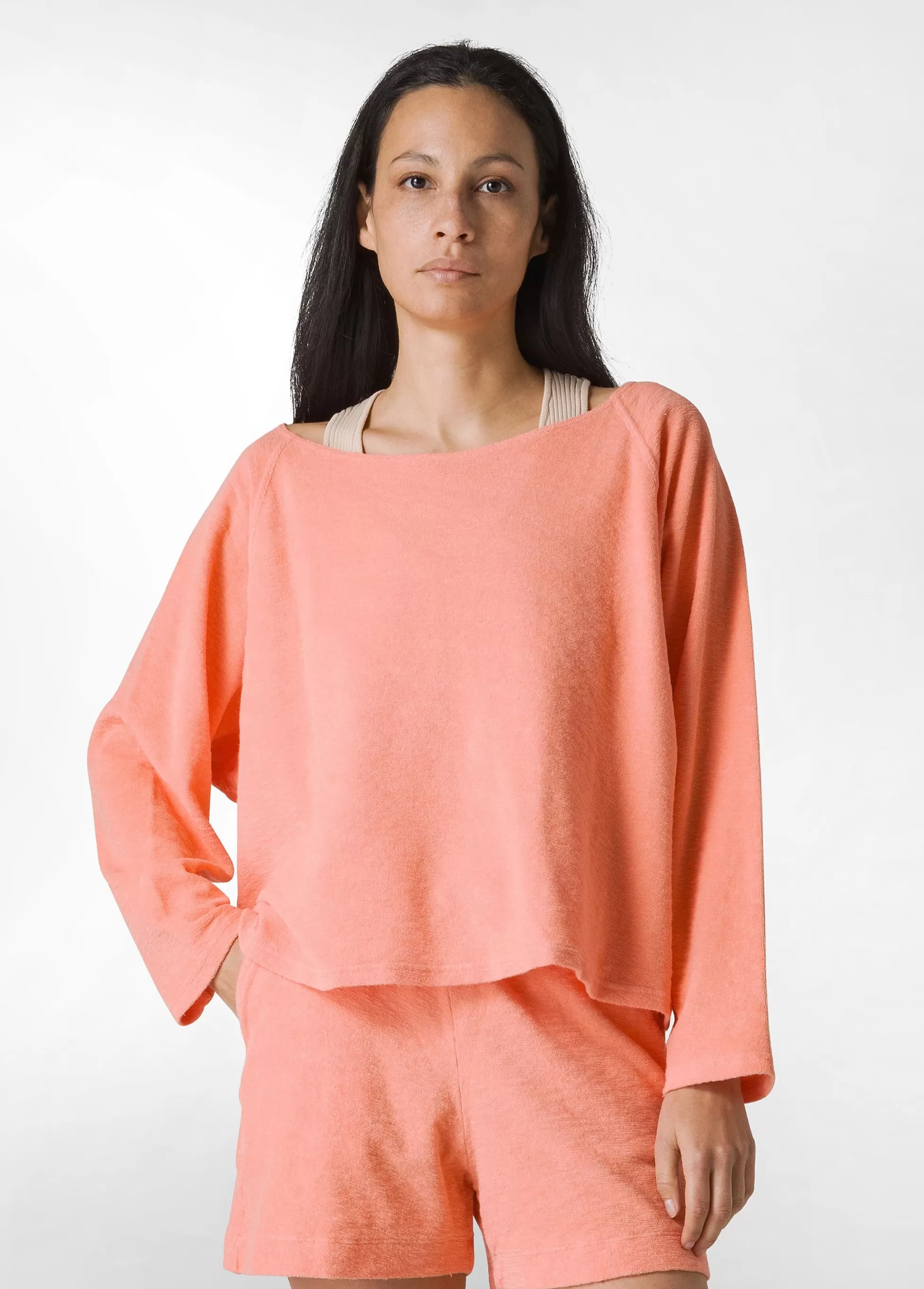 Donna DEHA Felpe & Maglieria*Felpa Over In Spugna Arancio