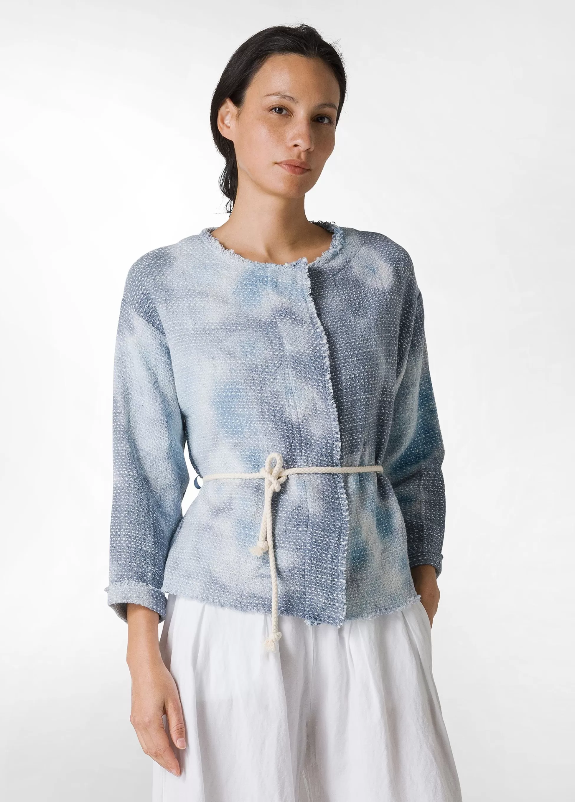 Donna DEHA Giacche E Giubbotti*Giacca In Tweed Effetto Batik Blu