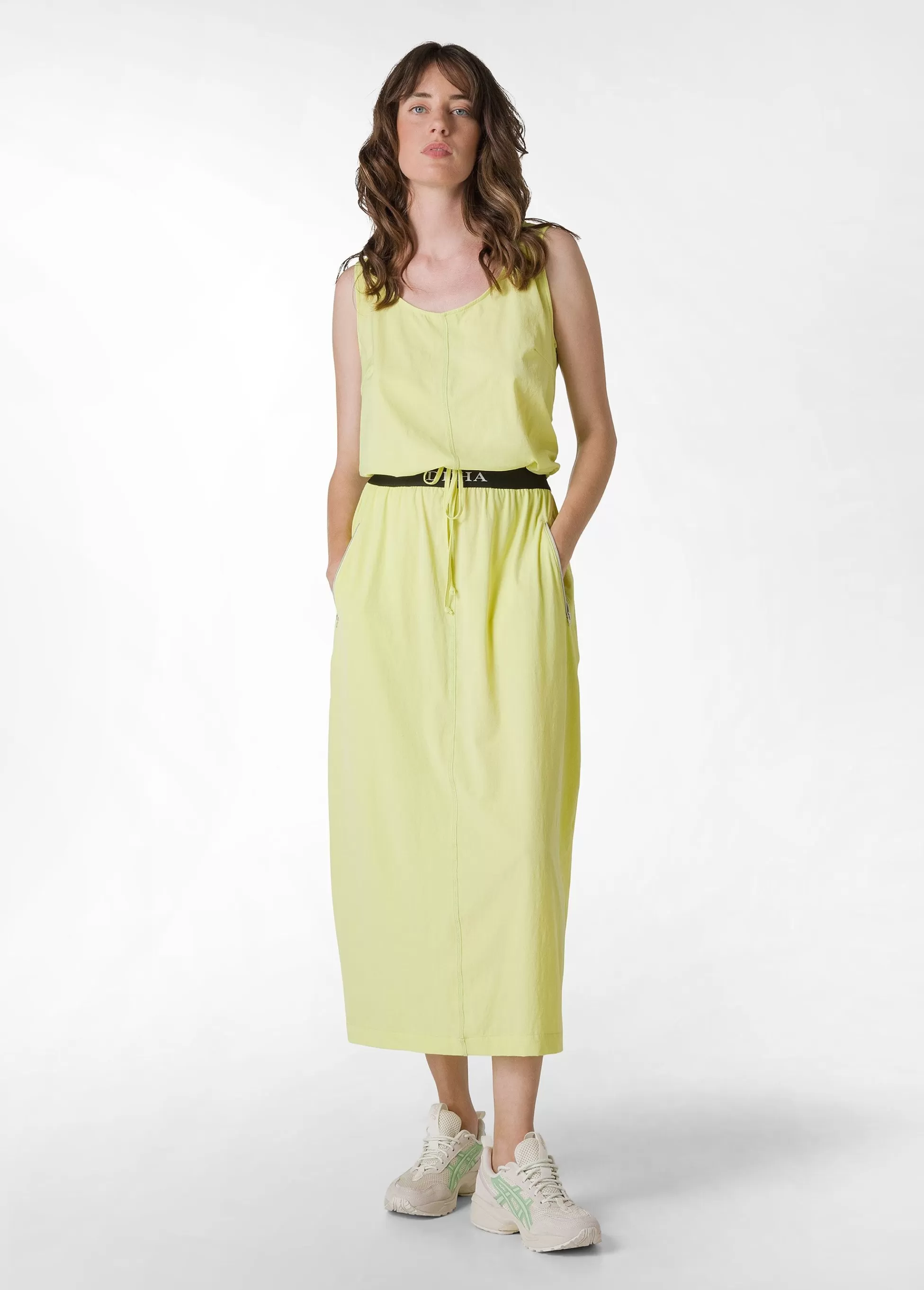 Donna DEHA Vestiti, Gonne E Tute*Gonna In Nylon Con Logo Giallo