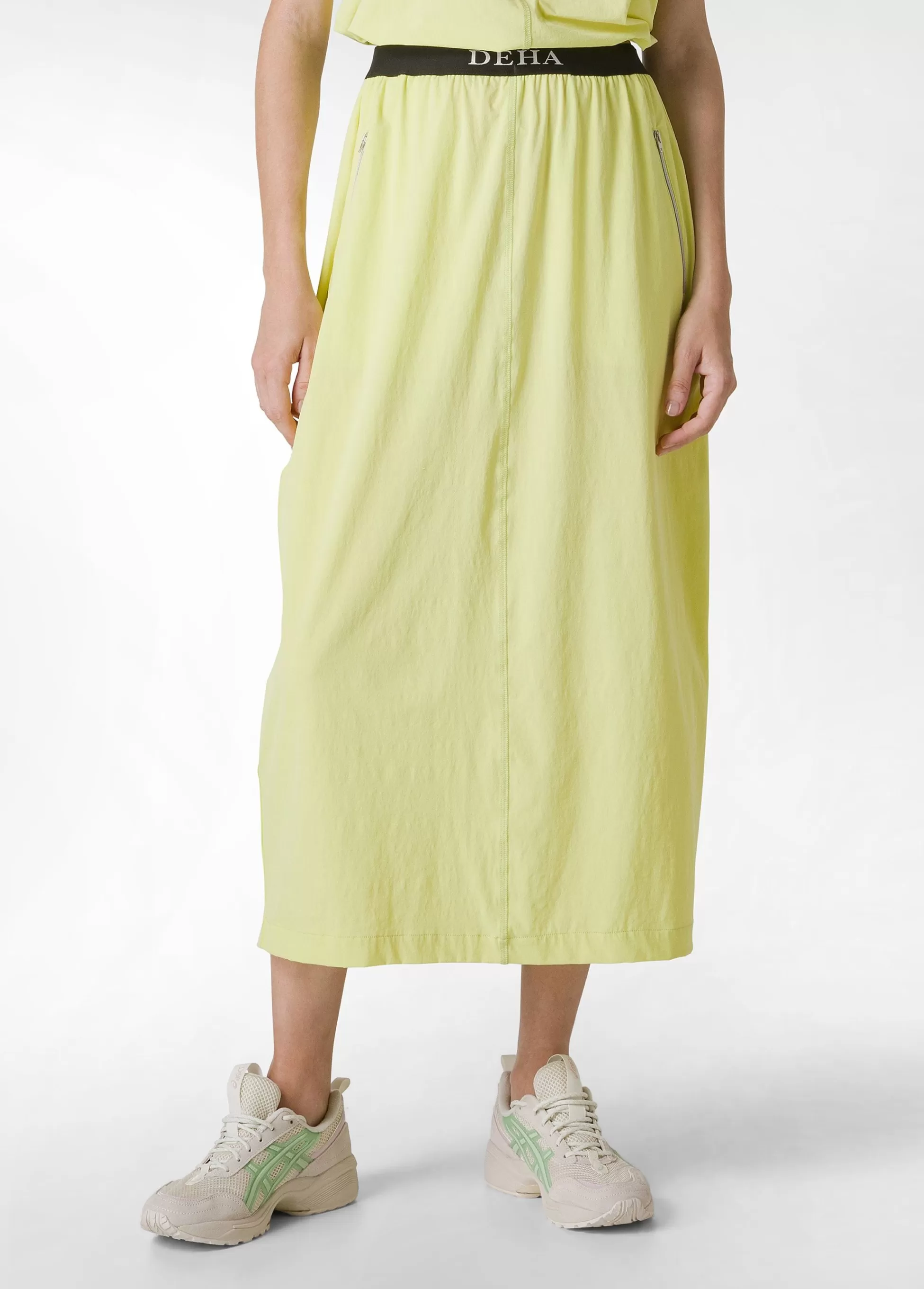 Donna DEHA Vestiti, Gonne E Tute*Gonna In Nylon Con Logo Giallo