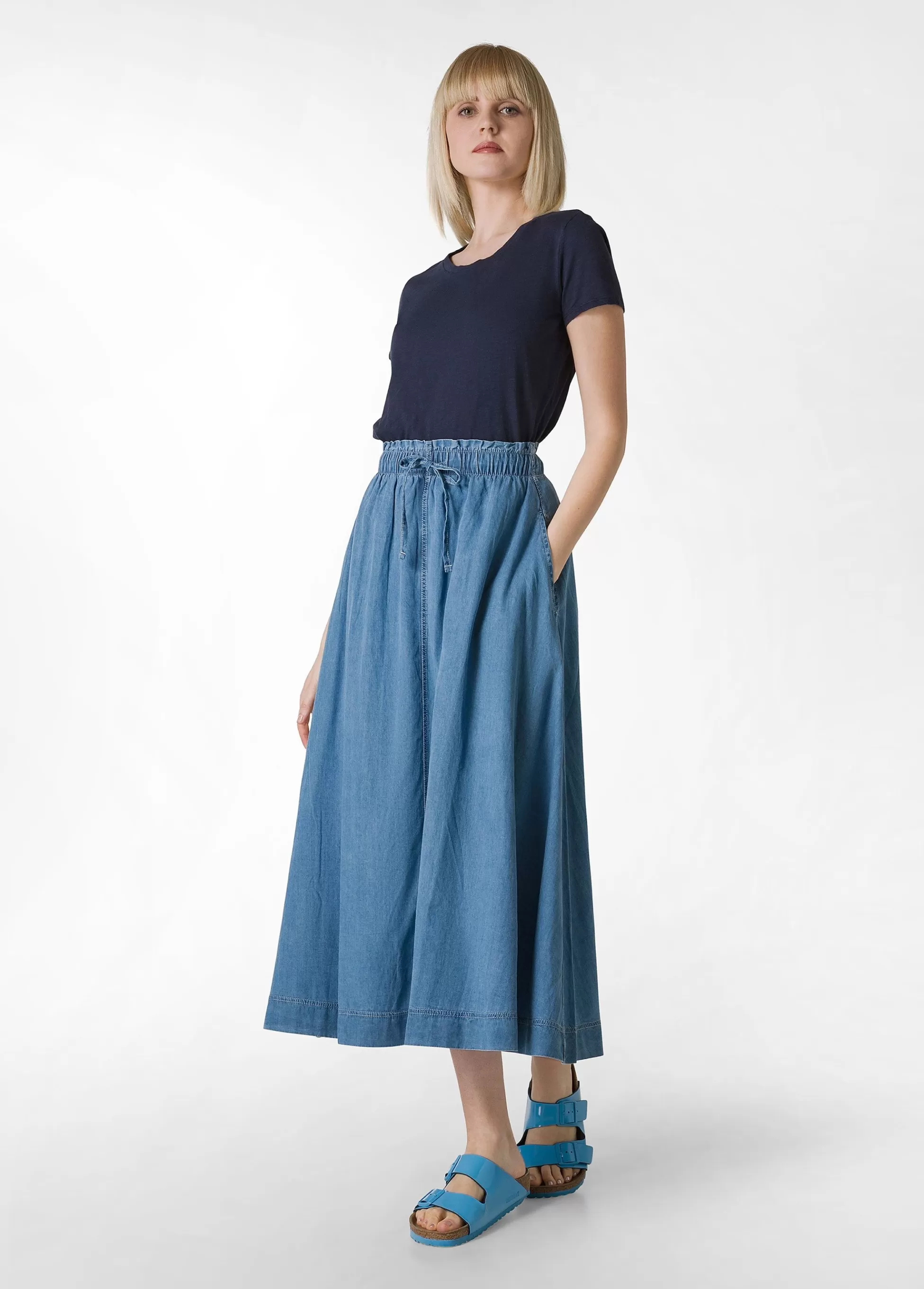 Donna DEHA Vestiti, Gonne E Tute*Gonna Lunga In Denim Lyocell Blu