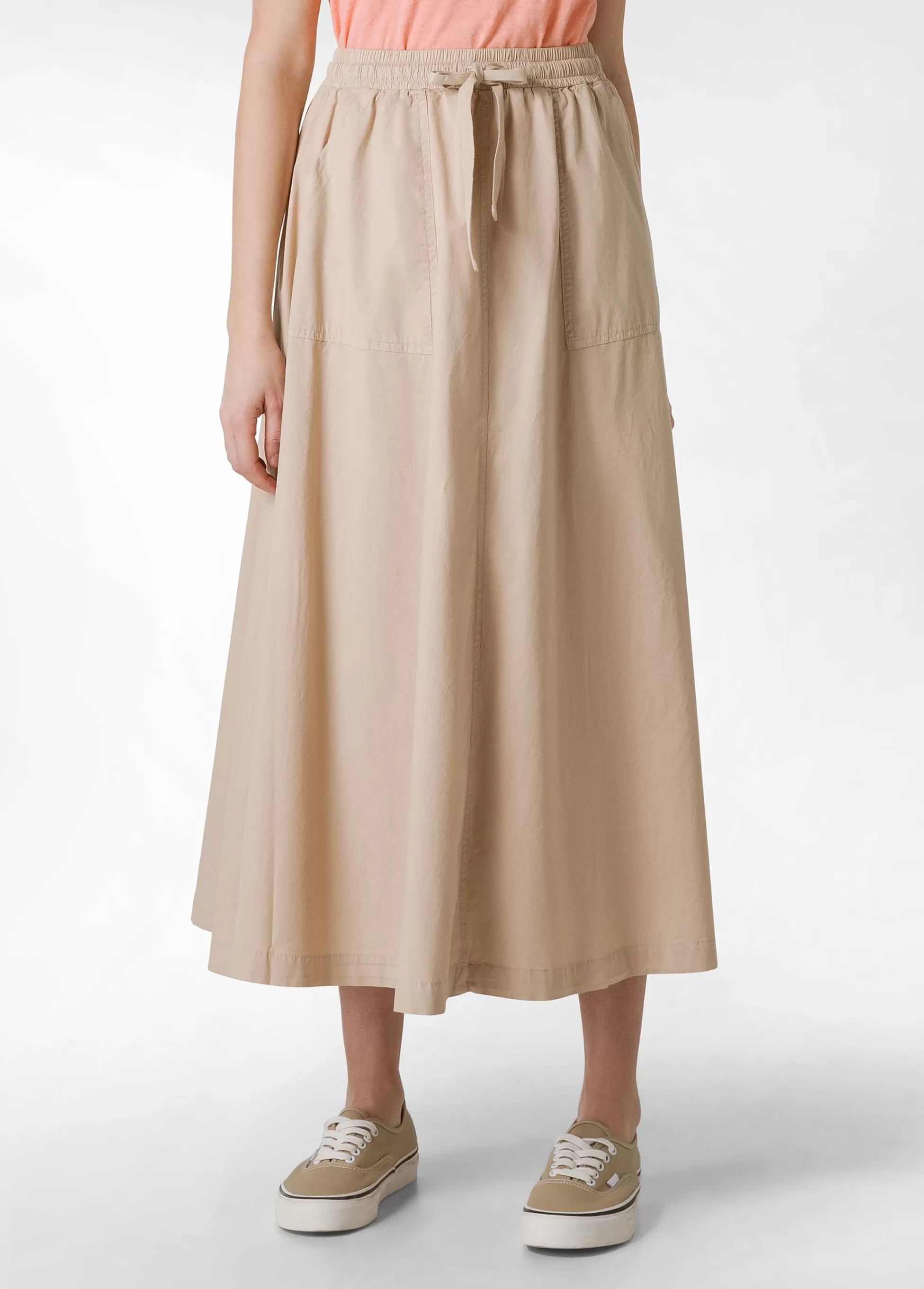 Donna DEHA Vestiti, Gonne E Tute*Gonna Lunga In Popeline Beige