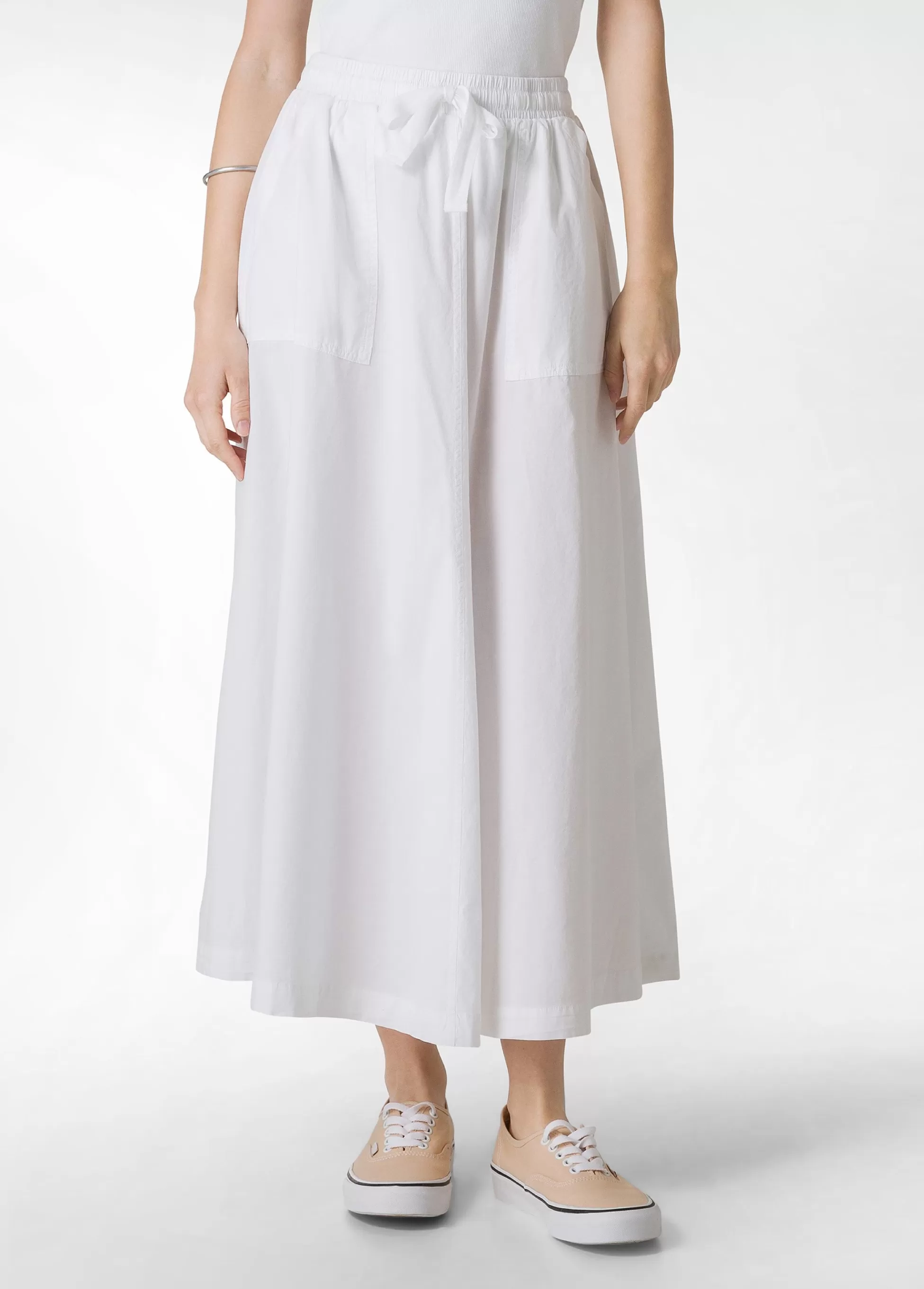 Donna DEHA Vestiti, Gonne E Tute*Gonna Lunga In Popeline Bianco
