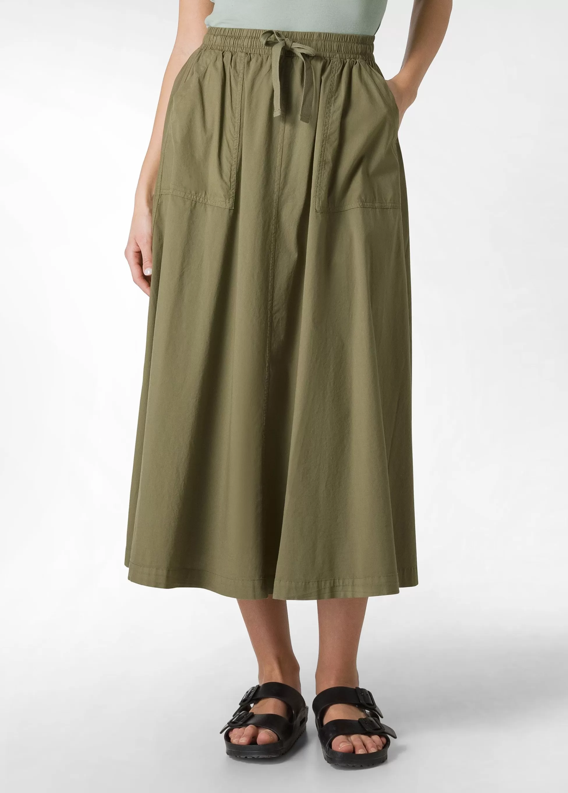 Donna DEHA Vestiti, Gonne E Tute*Gonna Lunga In Popeline Verde