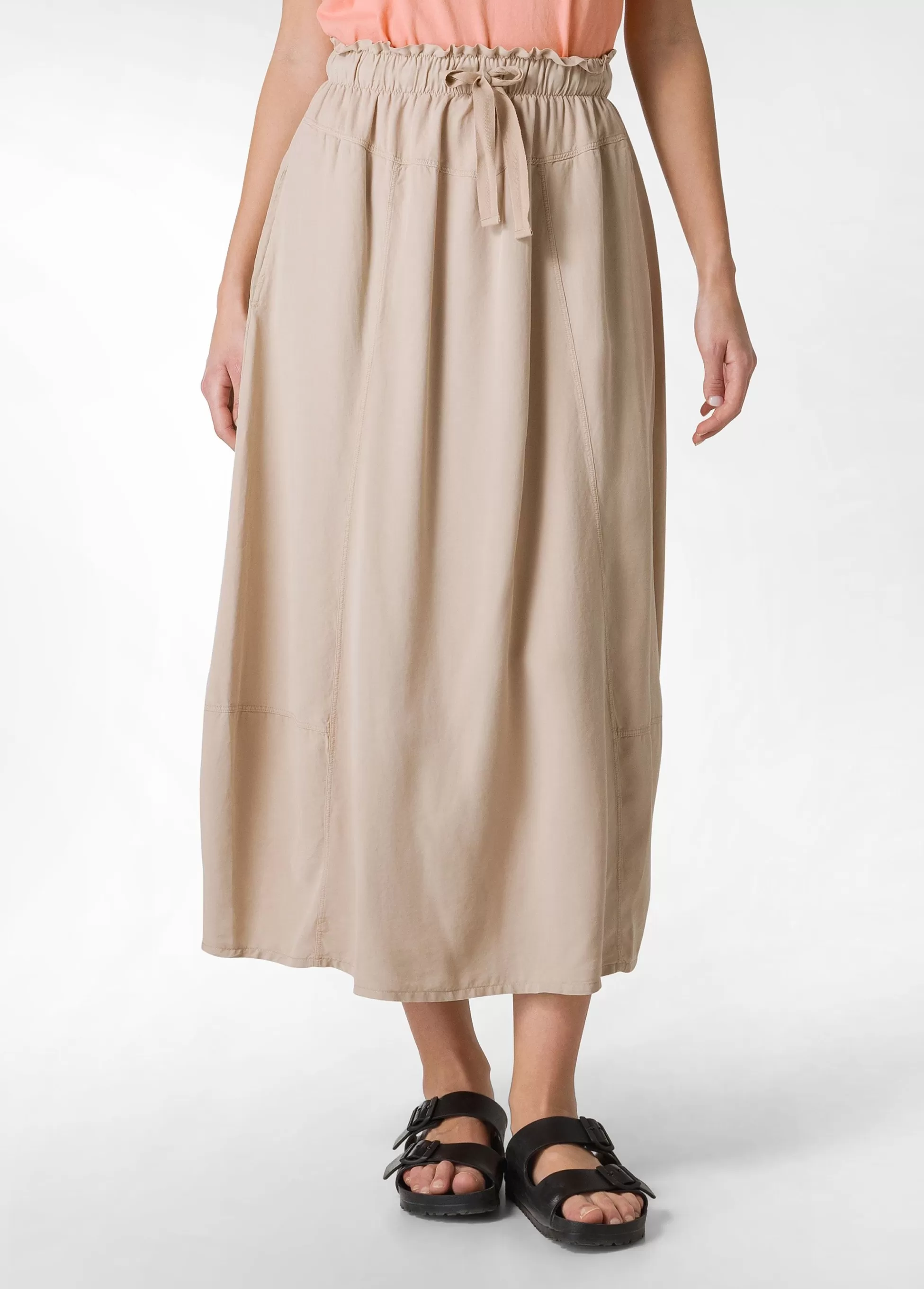 Donna DEHA Vestiti, Gonne E Tute*Gonna Lunga In Twill Tencel Beige