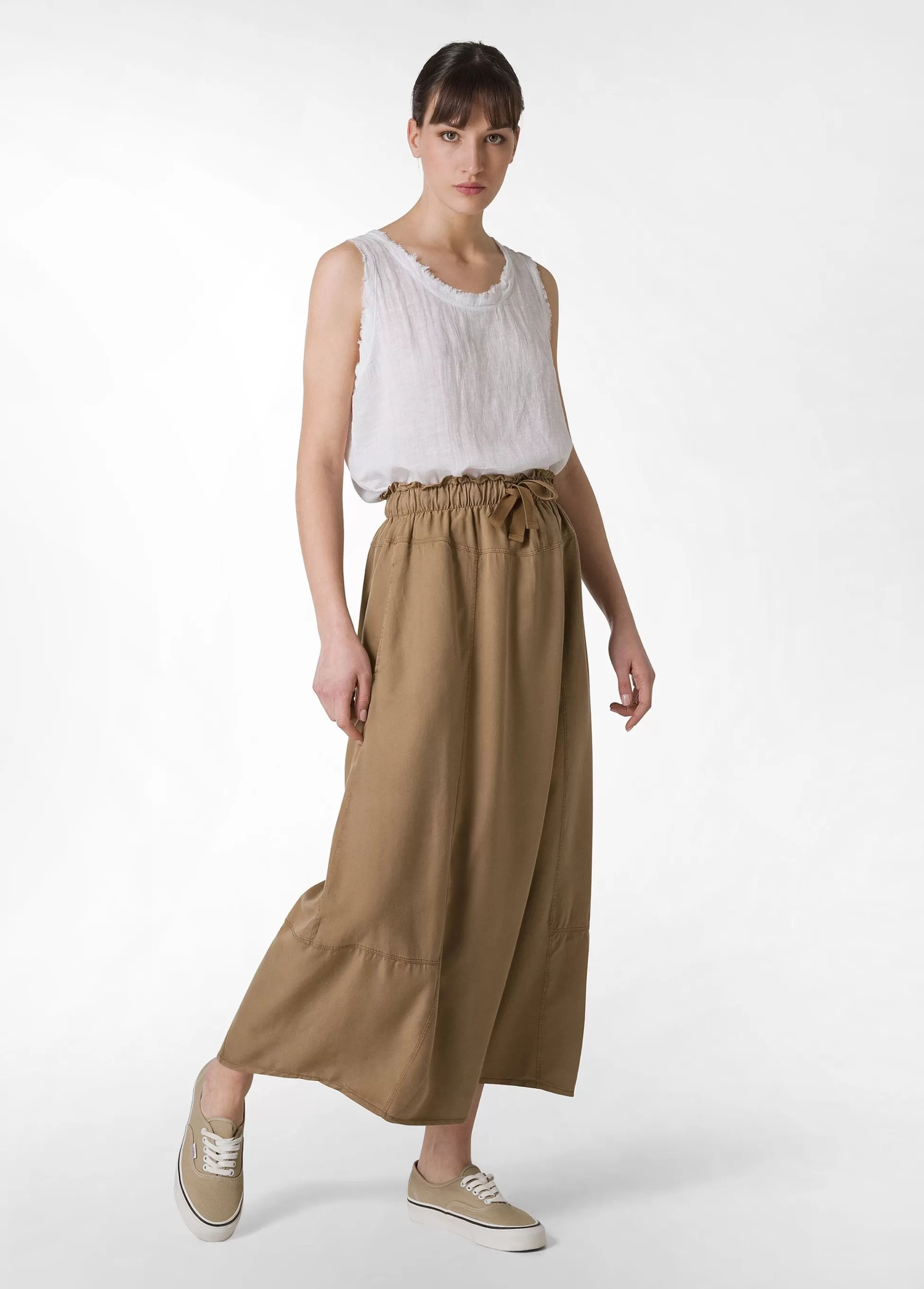 Donna DEHA Vestiti, Gonne E Tute*Gonna Lunga In Twill Tencel Marrone