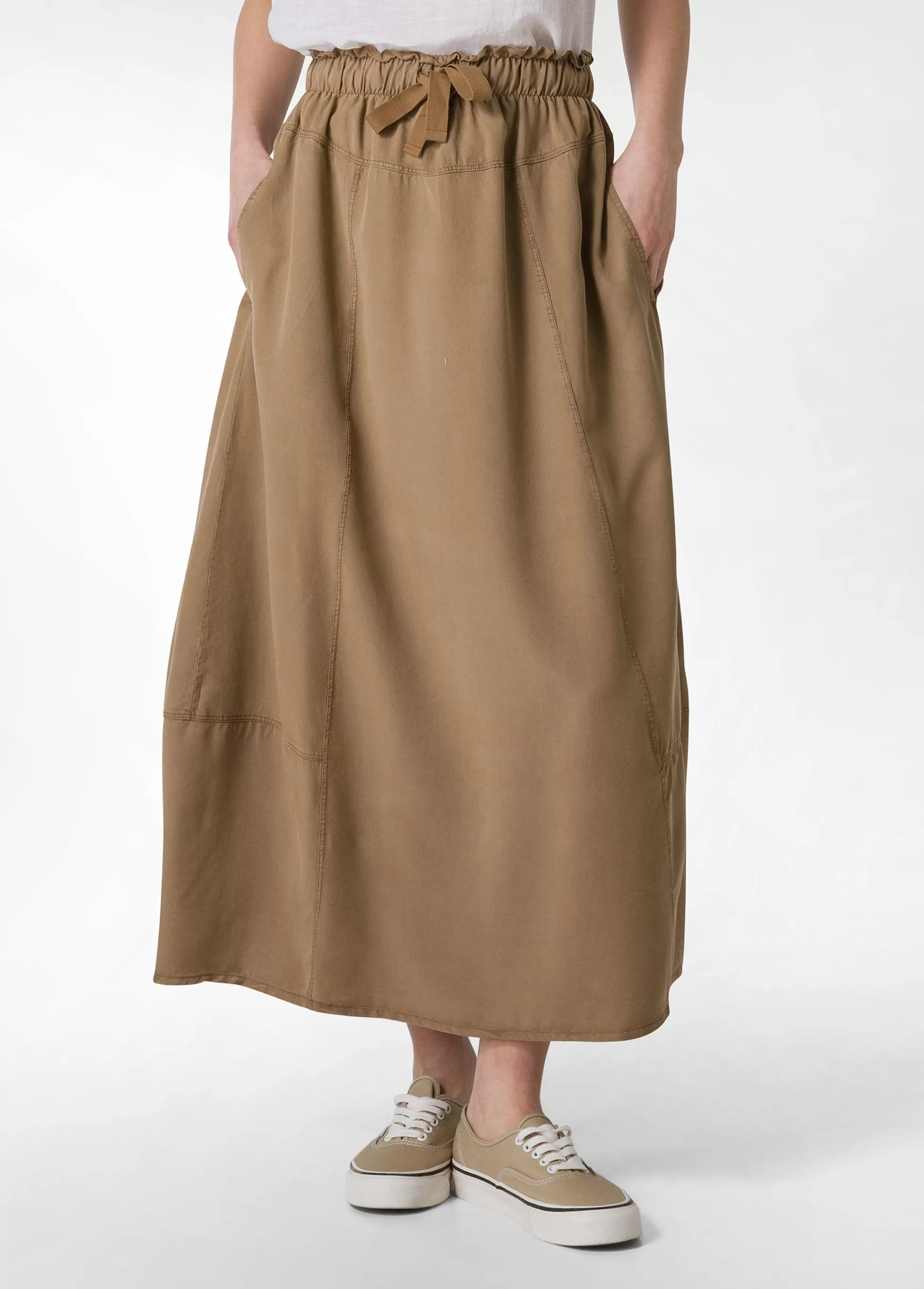 Donna DEHA Vestiti, Gonne E Tute*Gonna Lunga In Twill Tencel Marrone