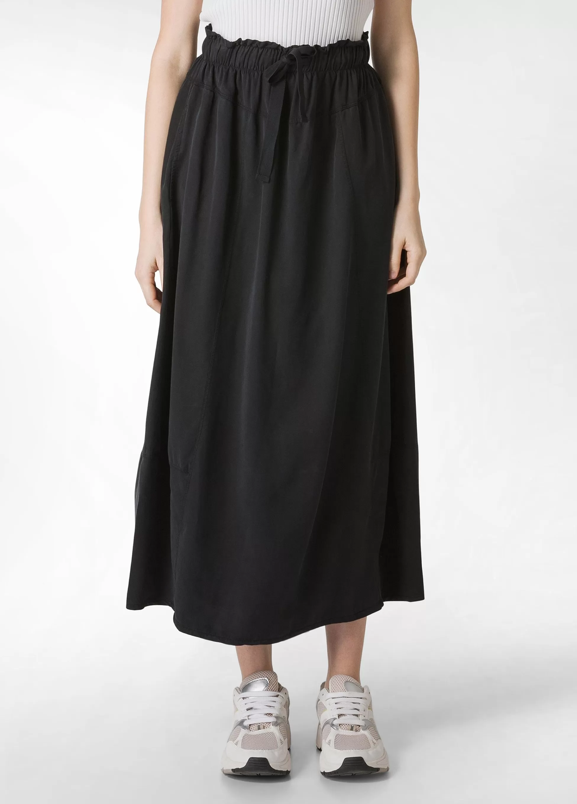 Donna DEHA Vestiti, Gonne E Tute*Gonna Lunga In Twill Tencel Nero