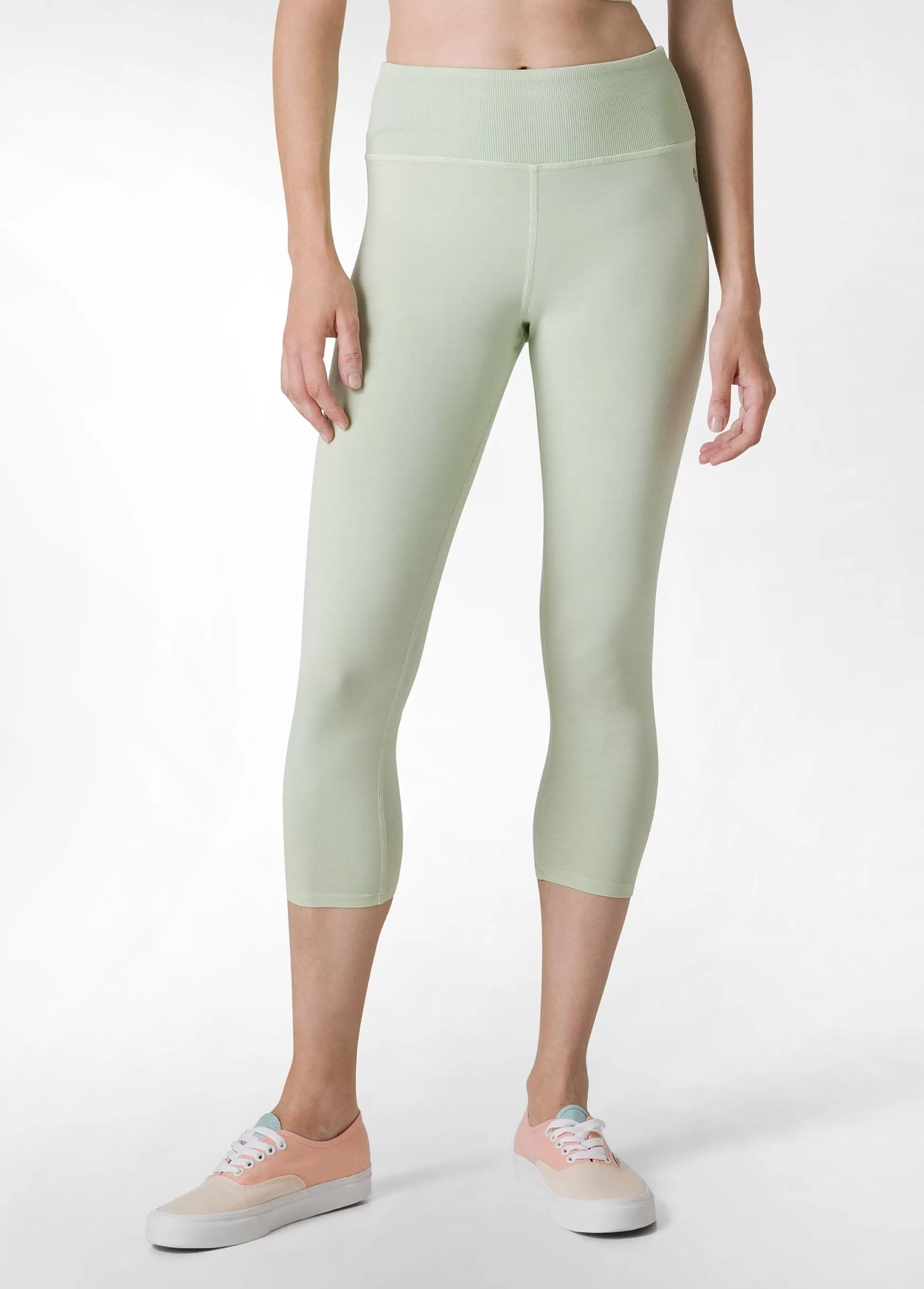 Donna DEHA Leggings & Pantaloni Sportivi*Leggings 7/8 Effetto Vintage Verde