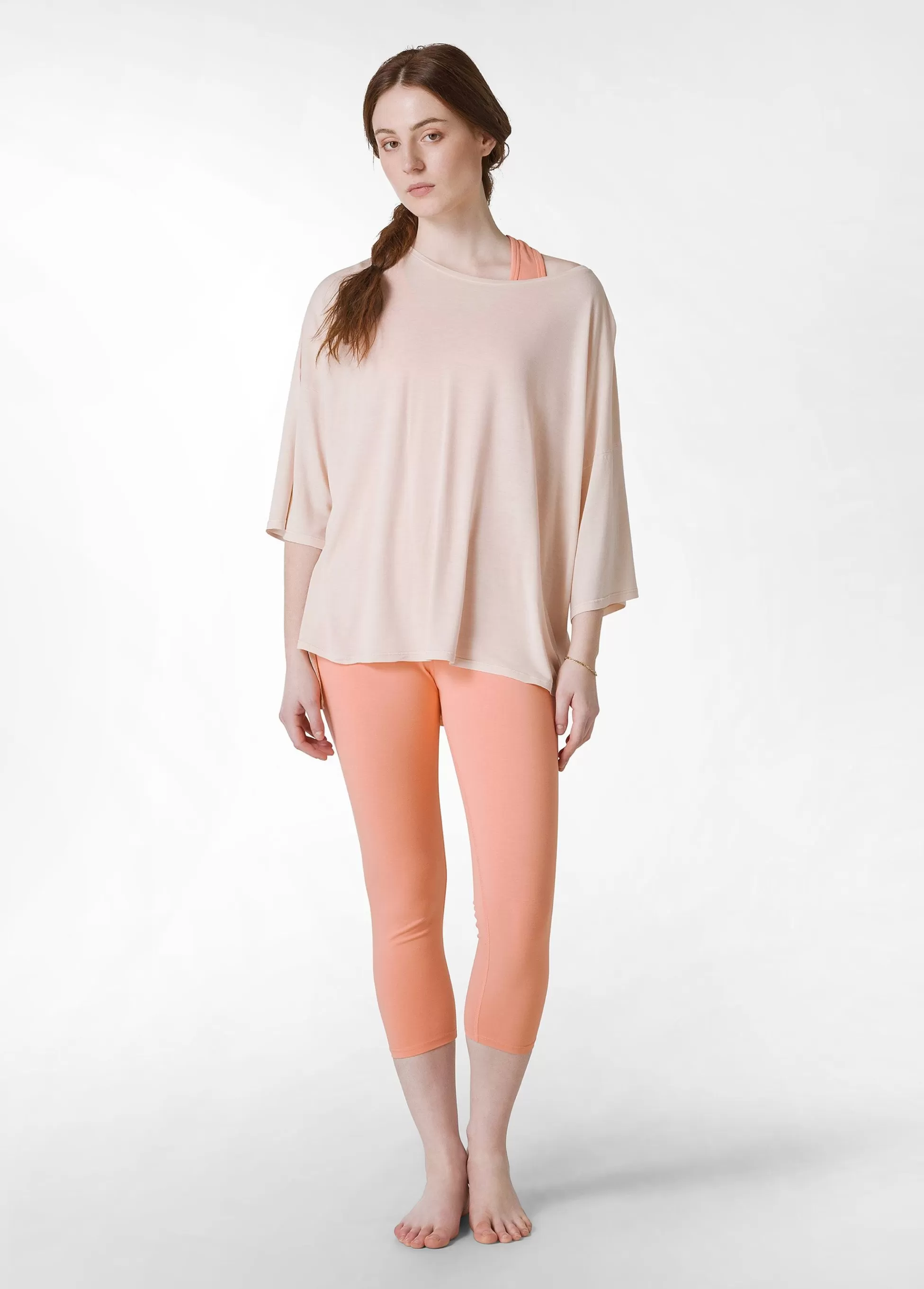 Donna DEHA Leggings & Pantaloni Sportivi*Leggings 7/8 Jersey-Stretch Arancio