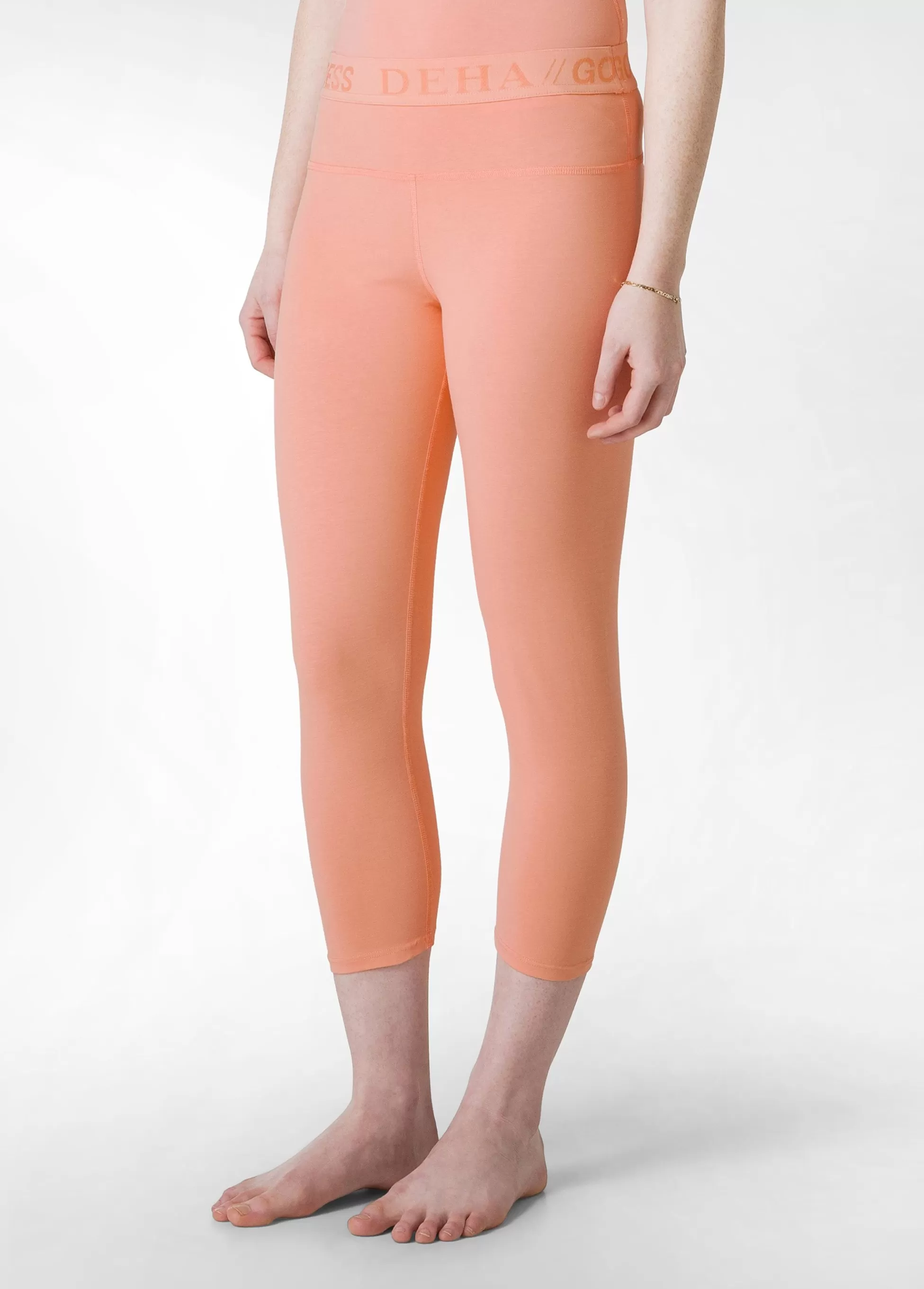 Donna DEHA Leggings & Pantaloni Sportivi*Leggings 7/8 Jersey-Stretch Arancio