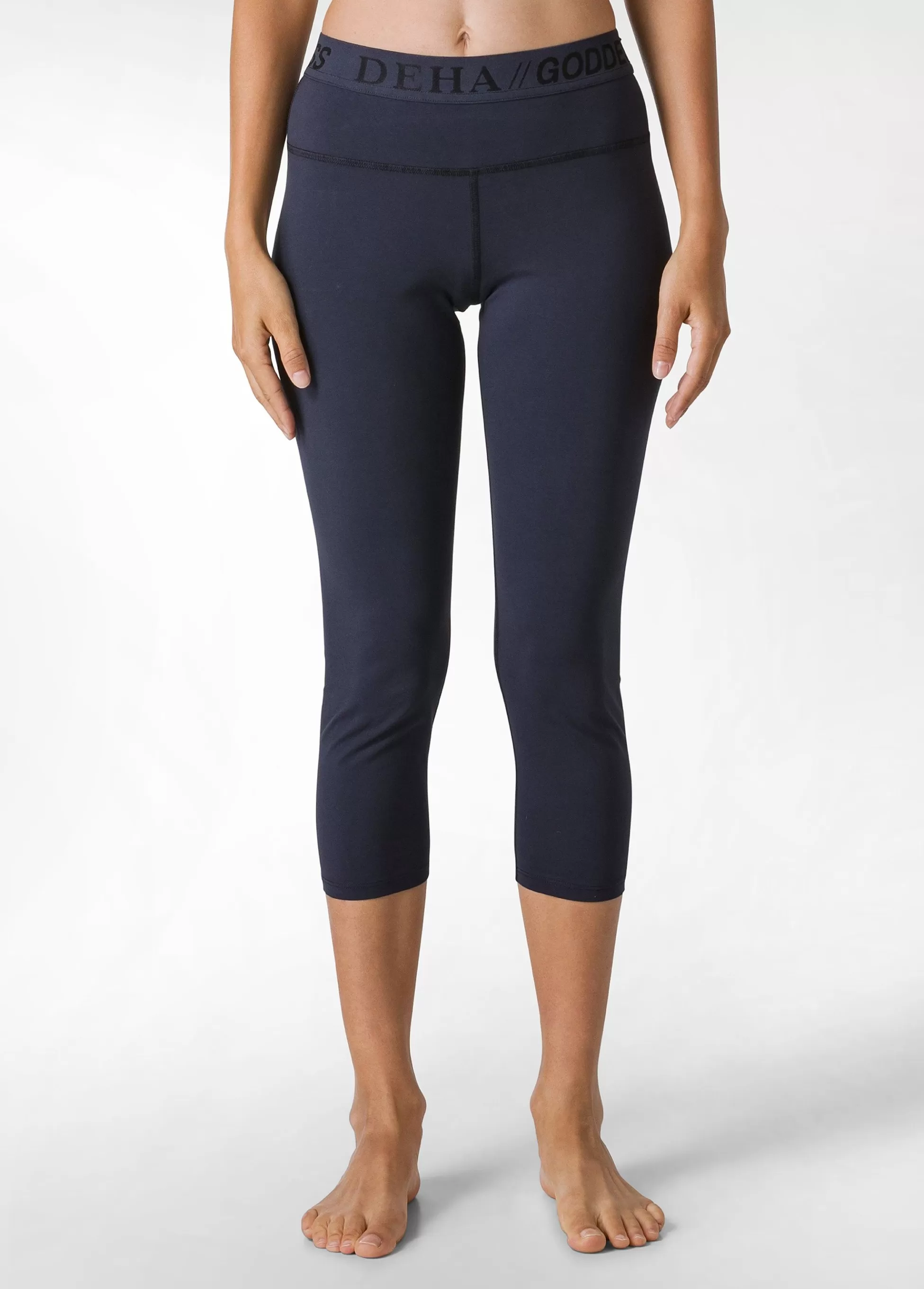 Donna DEHA Leggings & Pantaloni Sportivi*Leggings 7/8 Jersey-Stretch Blu