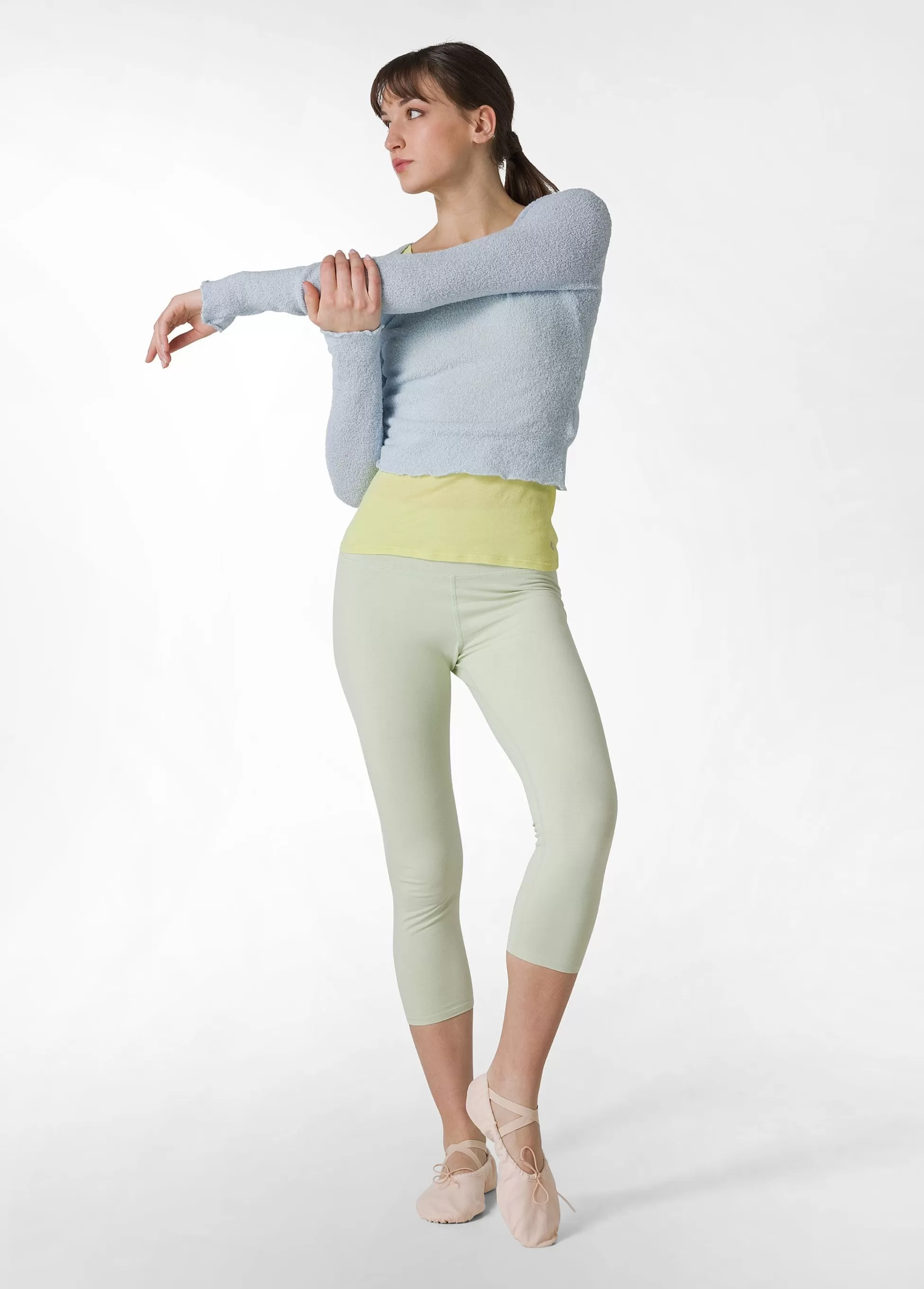 Donna DEHA Leggings & Pantaloni Sportivi*Leggings 7/8 Jersey-Stretch Verde