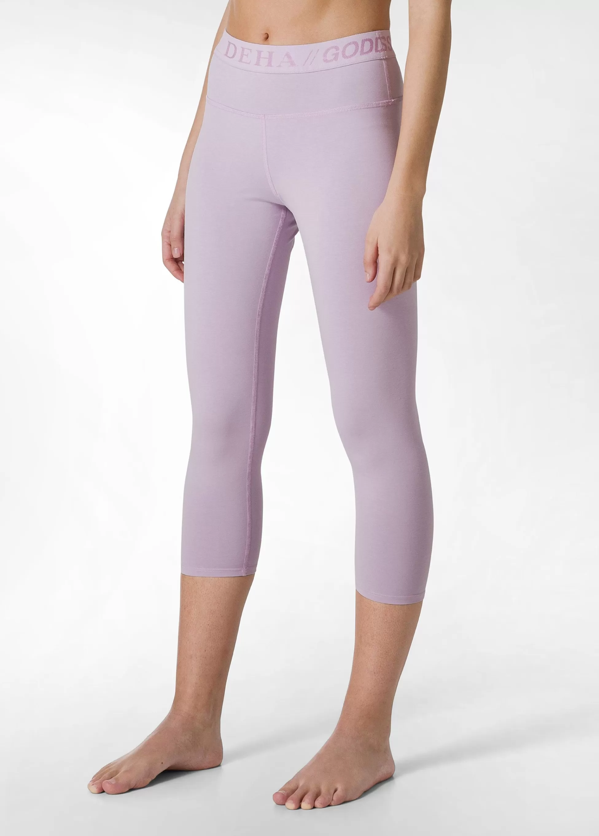 Donna DEHA Leggings & Pantaloni Sportivi*Leggings 7/8 Jersey-Stretch Viola