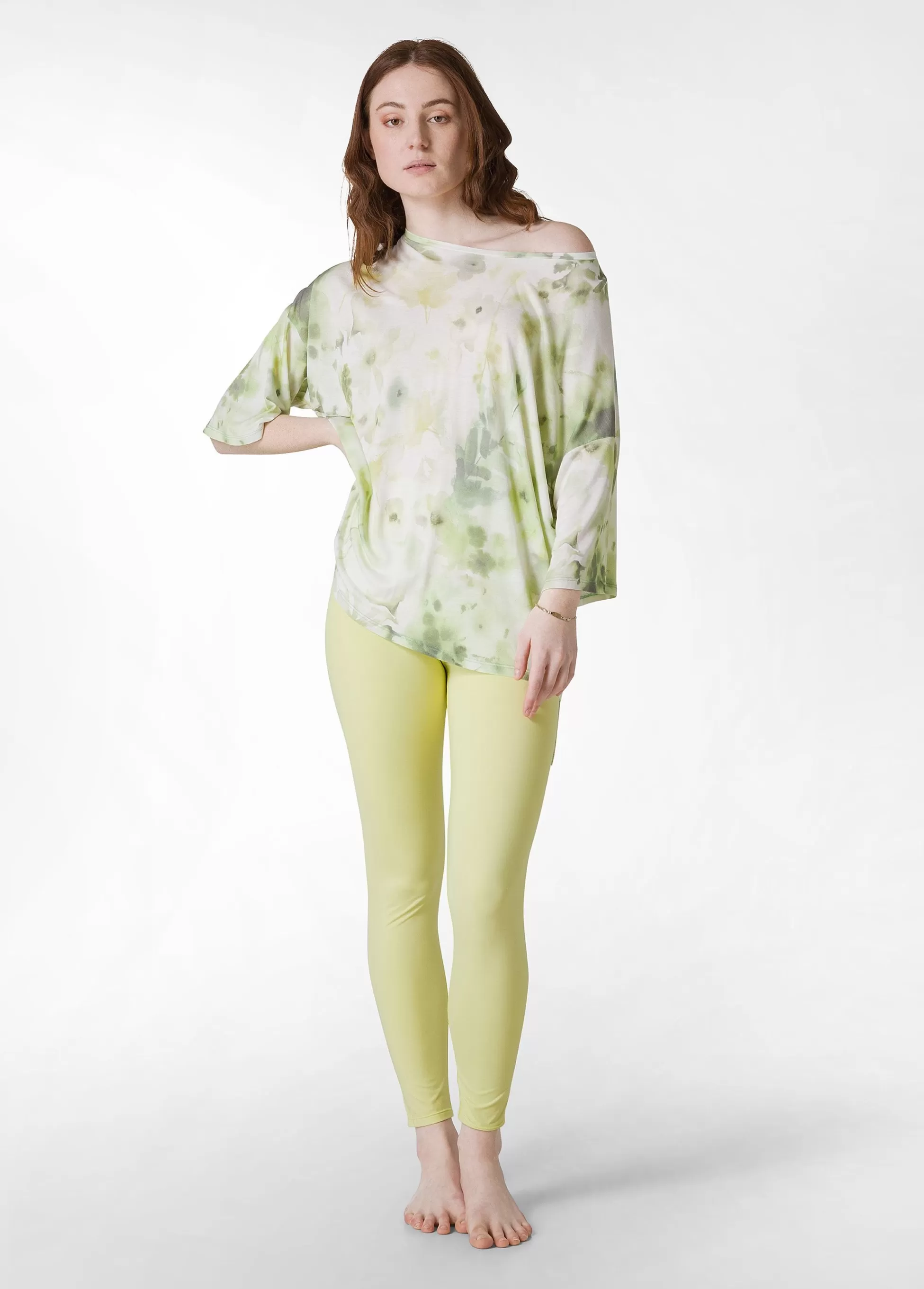 Donna DEHA Leggings & Pantaloni Sportivi*Leggings Yoga In Microfibra Riciclata Giallo